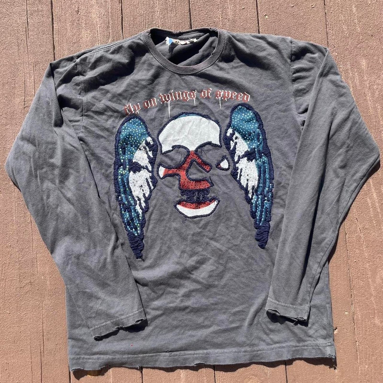 Affliction Y2k Distressed Grunge Affliction Style Long Sleeve Size US M / EU 48-50 / 2 - 1 Thumbnail