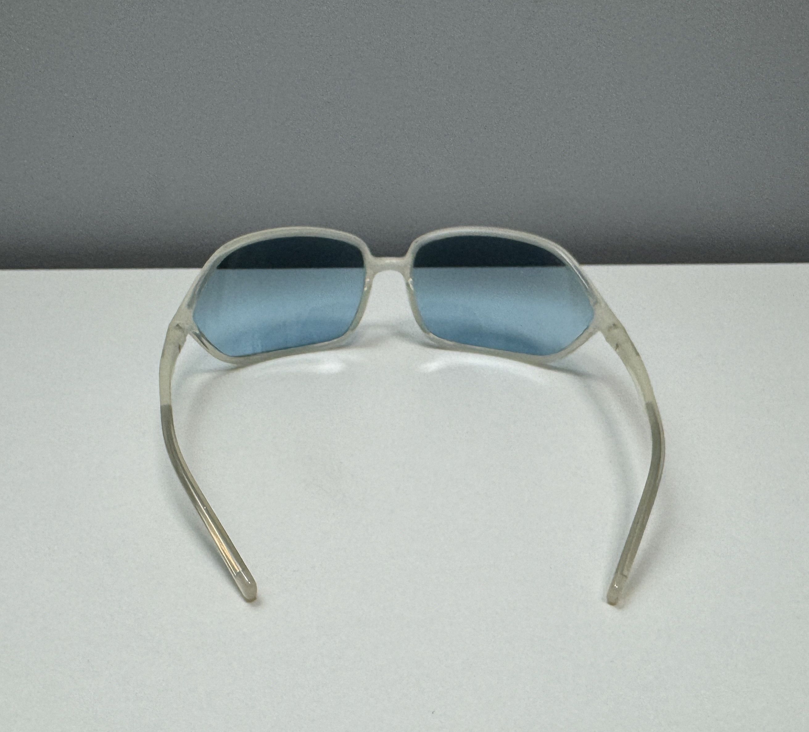 Prada Vintage 2000s Prada Sport SPR04E Sunglasses Shield Blue Y2K Size ONE SIZE - 11 Thumbnail