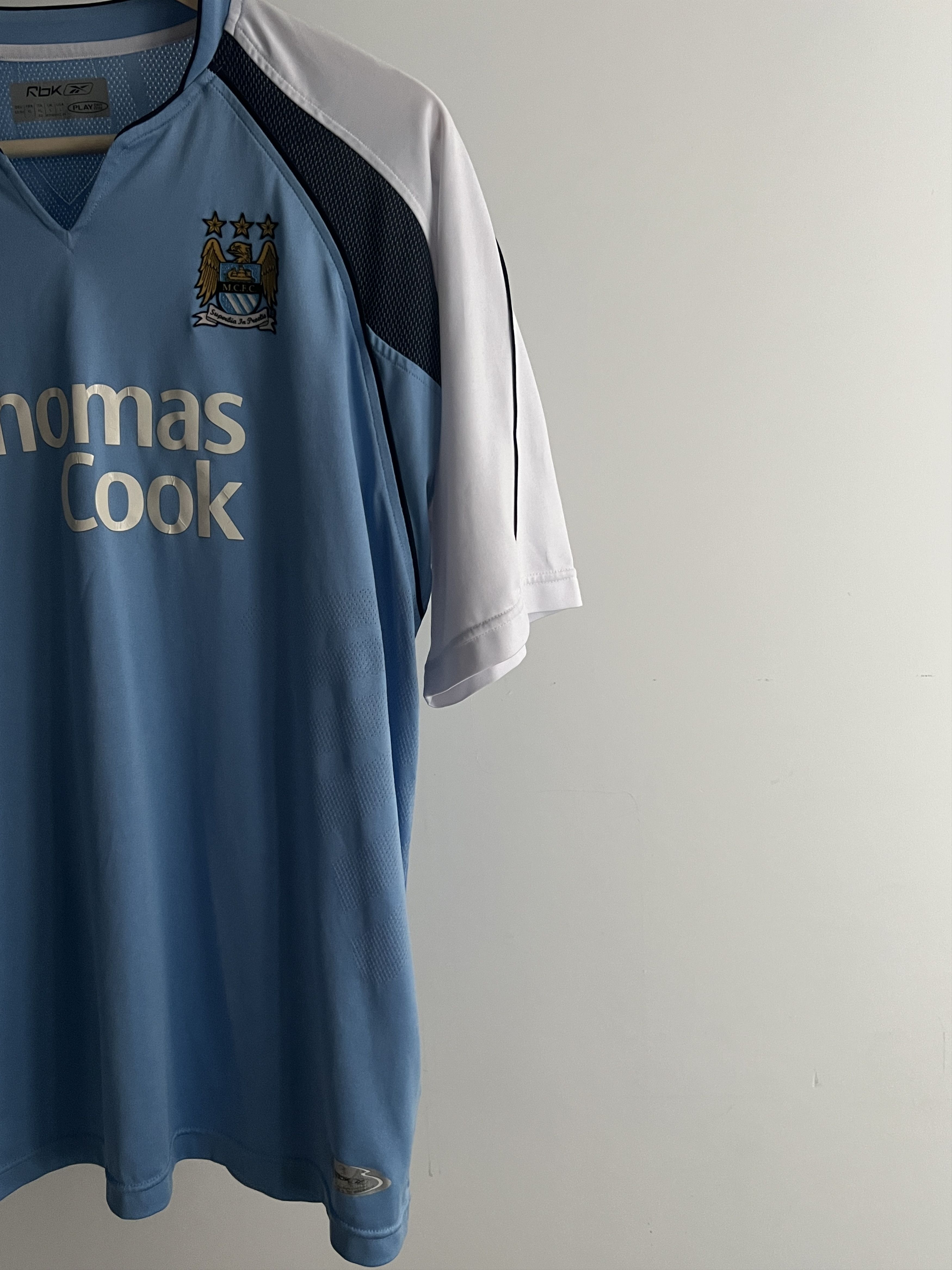 Reebok × Vintage Soccer Jersey Manchester City 00s Champions Vintage Rare Size US L / EU 52-54 / 3 - 2 Thumbnail