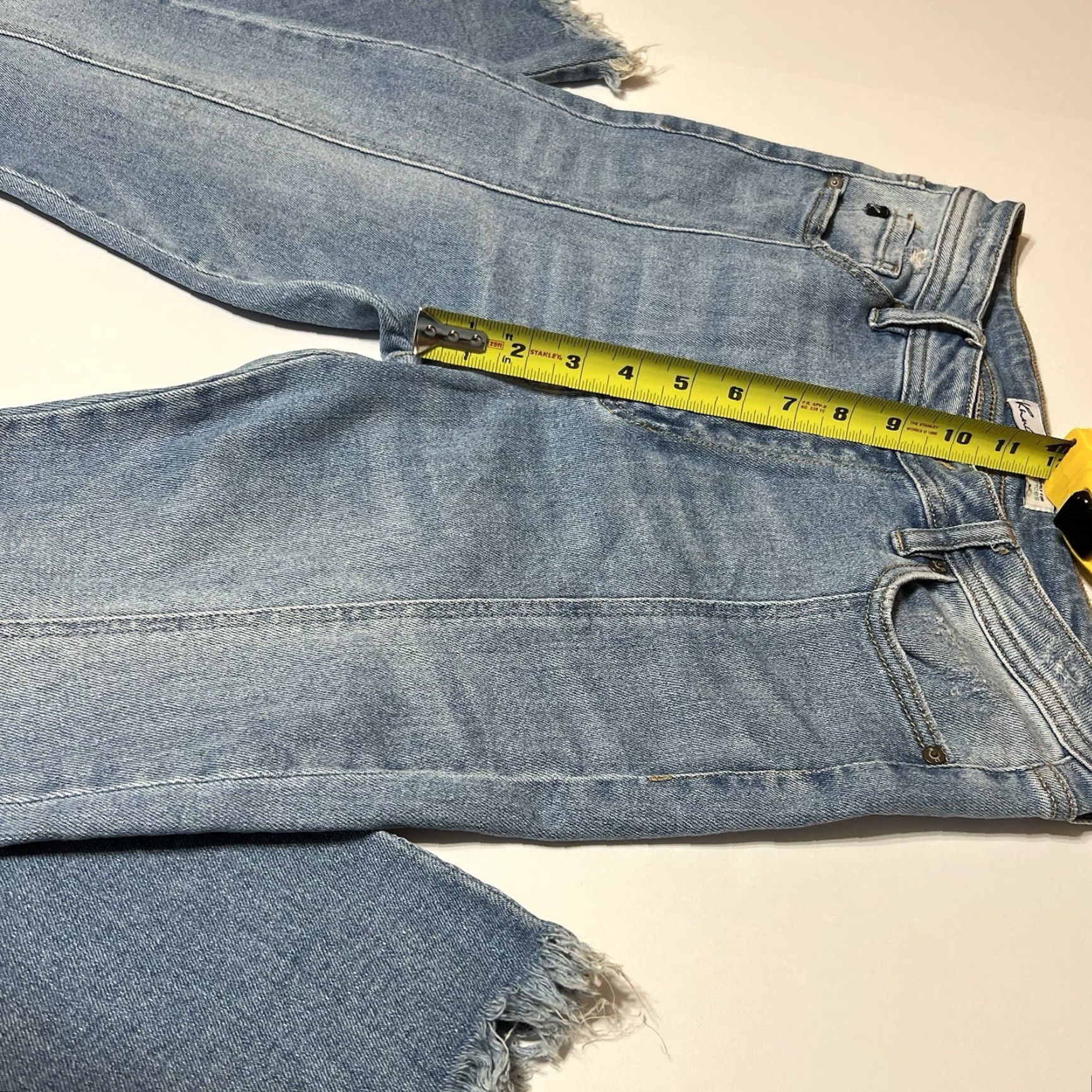 Vintage VINTAGE: No KanCan Jeans Front Seam High Rise Raw Hem Flare Blue 28x31 Women’s Regular Size 28 Bohemian 90s Pants Mens Womens Size 28" / US 6 / IT 42 - 4 Thumbnail