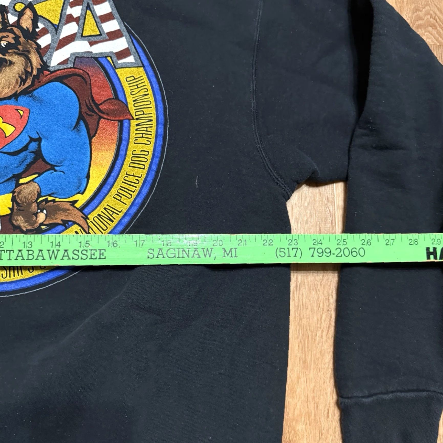 Fruit Of The Loom VINTAGE 90s Police Dog Championship Sweatshirt Crewneck 1995 Mens 2XL Black - Fruit of the Loom Pullover Sweatshirt Mens 2XL Black Size US XXL / EU 58 / 5 - 5 Thumbnail