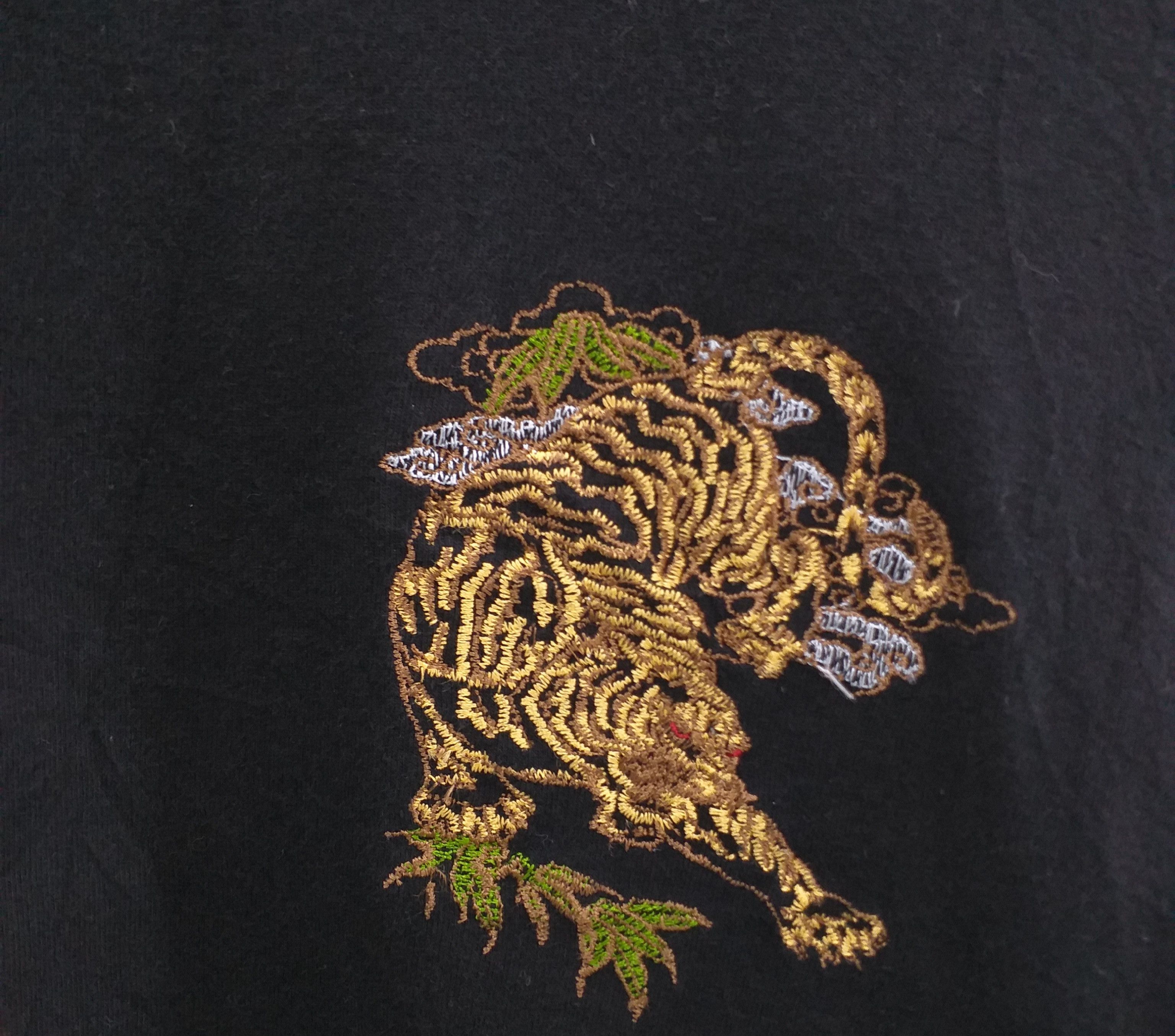 Japanese Brand Japanese Brand Sukajan Tiger Embroid Print Logo Tshirt -A055 Size US L / EU 52-54 / 3 - 4 Thumbnail