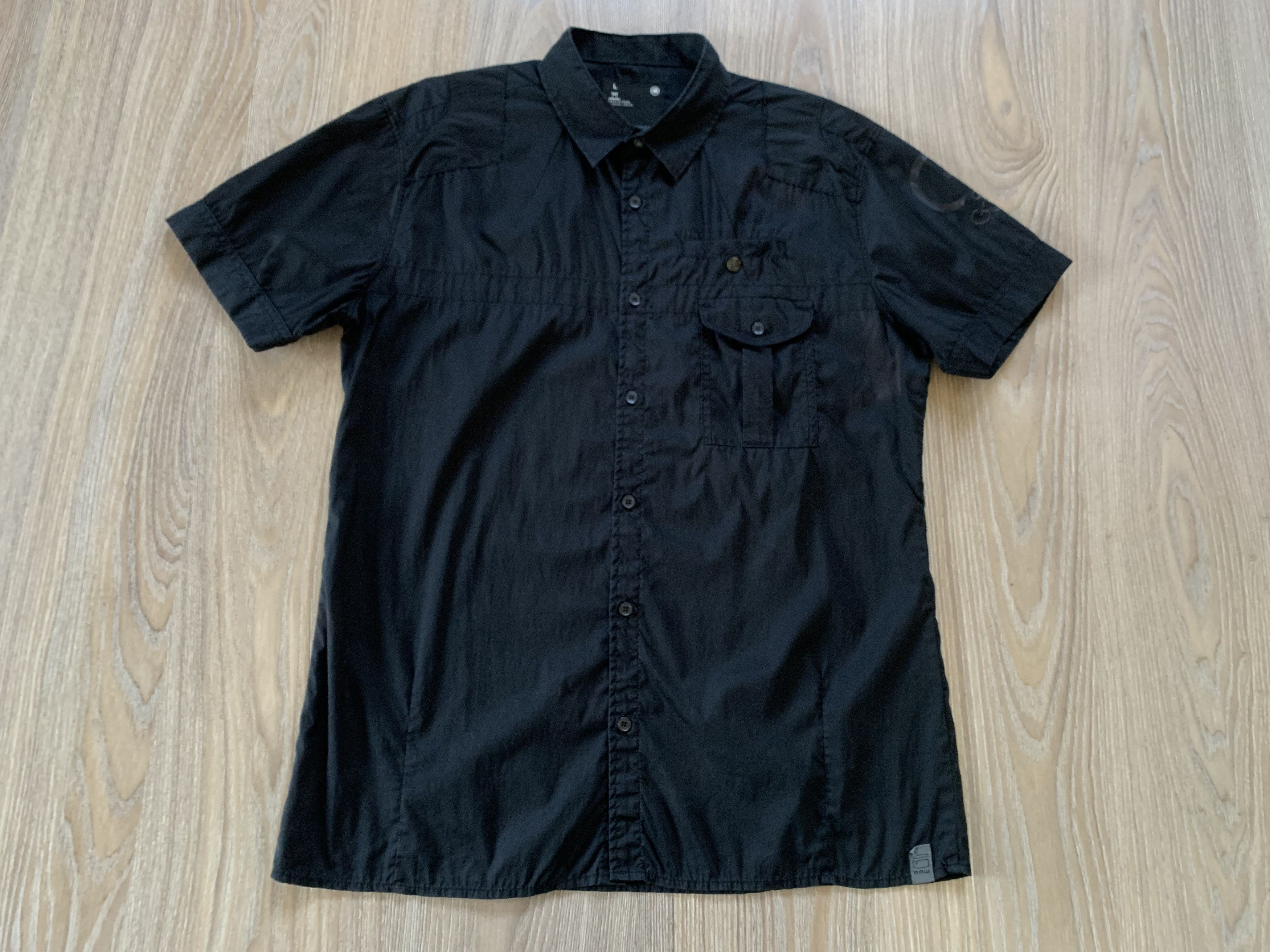 G-Star Vintage G-Star Raw Short Sleeve Basic Black Shirt Size US L / EU 52-54 / 3 - 2 Thumbnail