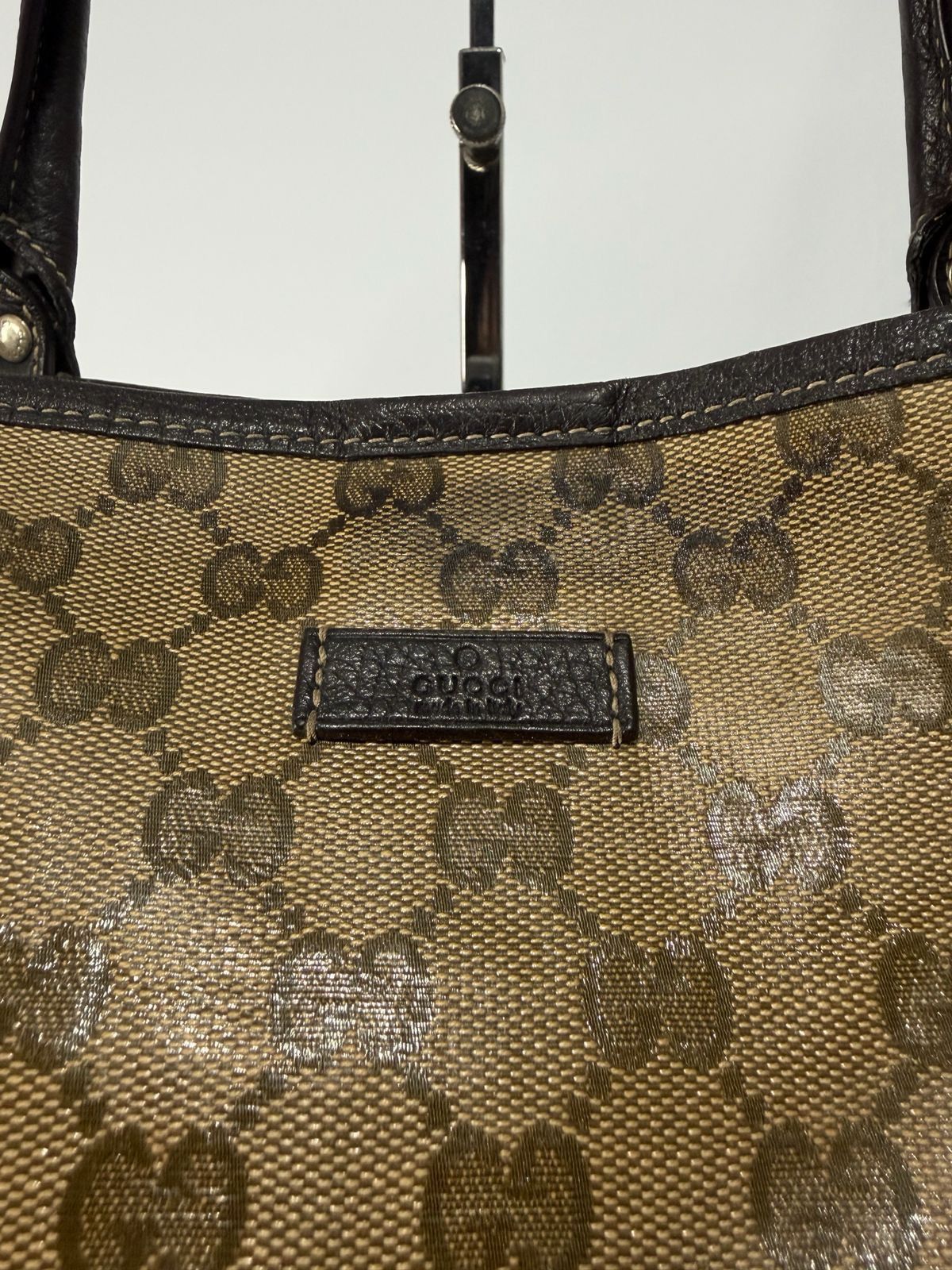 Gucci GUCCI GG Crystal Tote Bag Coated Canvas Outlet Beige Gold Size ONE SIZE - 4 Thumbnail