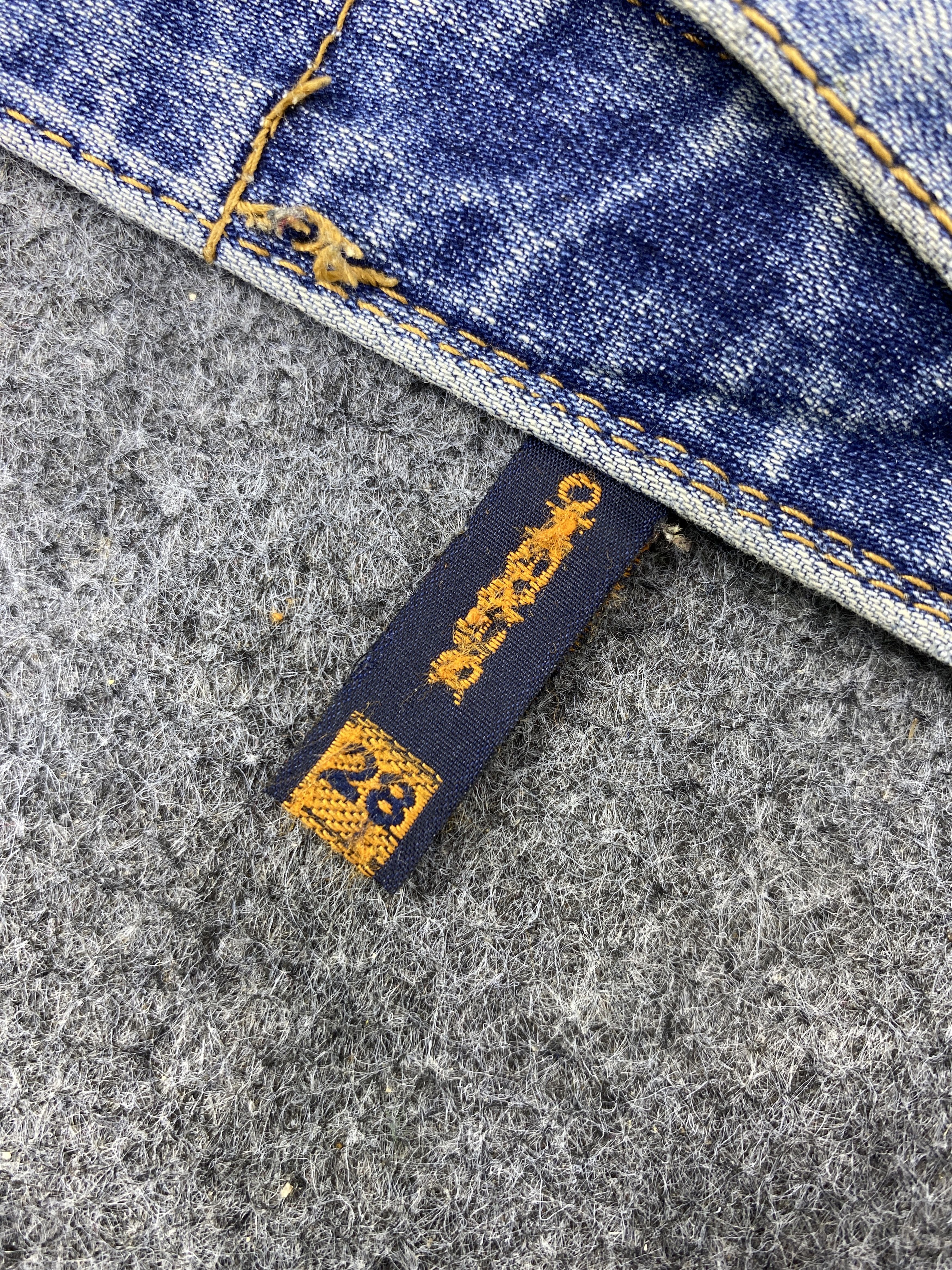 Japanese Brand Beremo Blue Wash Flare Jeans - J992 Size 29" - 11 Thumbnail