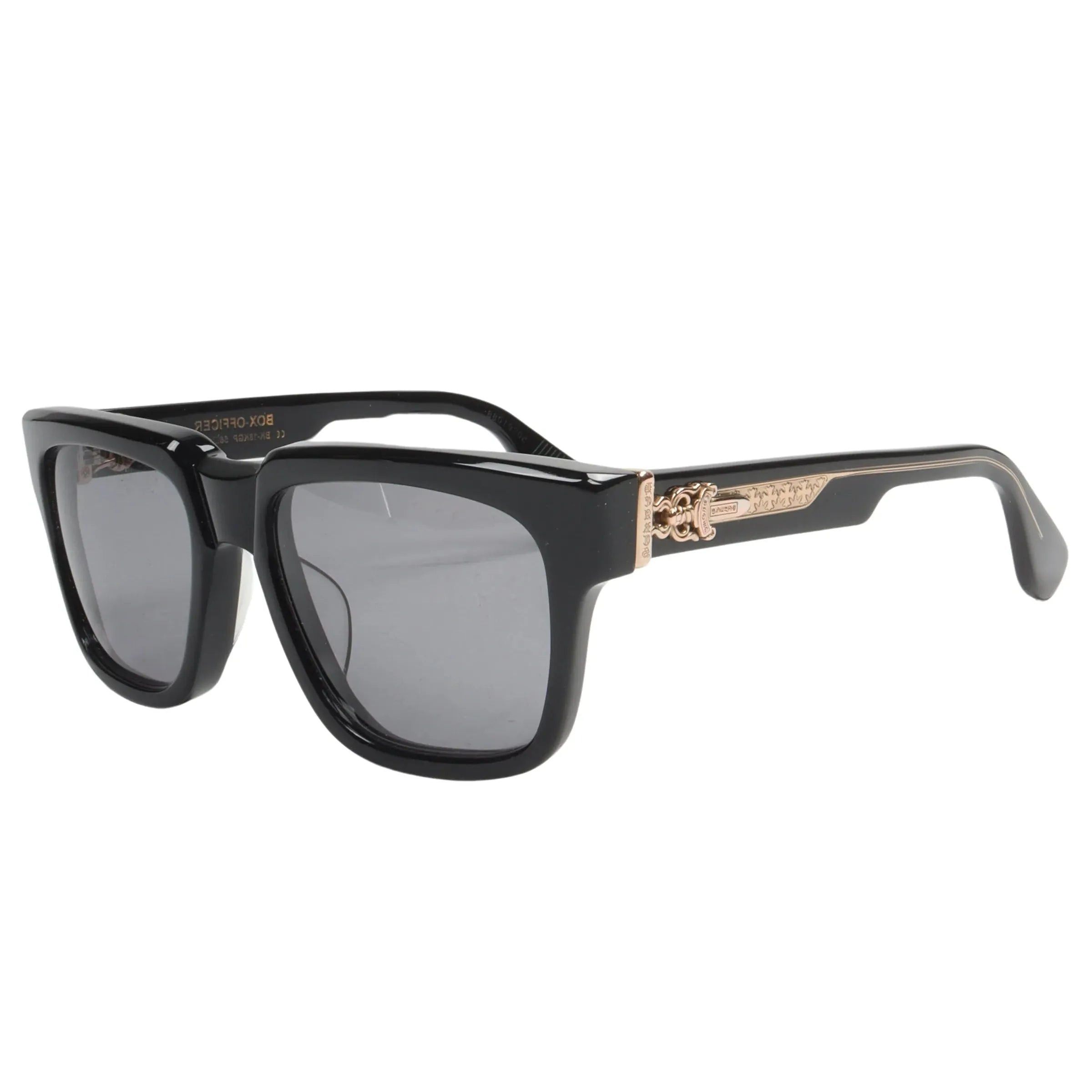 Chrome Hearts Box Officer Sunglasses Black/Gold Size ONE SIZE - 1 Preview