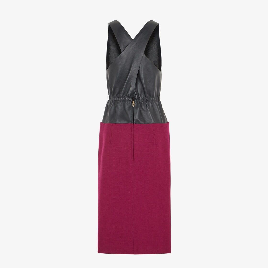 Fendi o1s1wg111224 Dress in Burgundy & Black Size L / US 10 / IT 46 - 2 Thumbnail