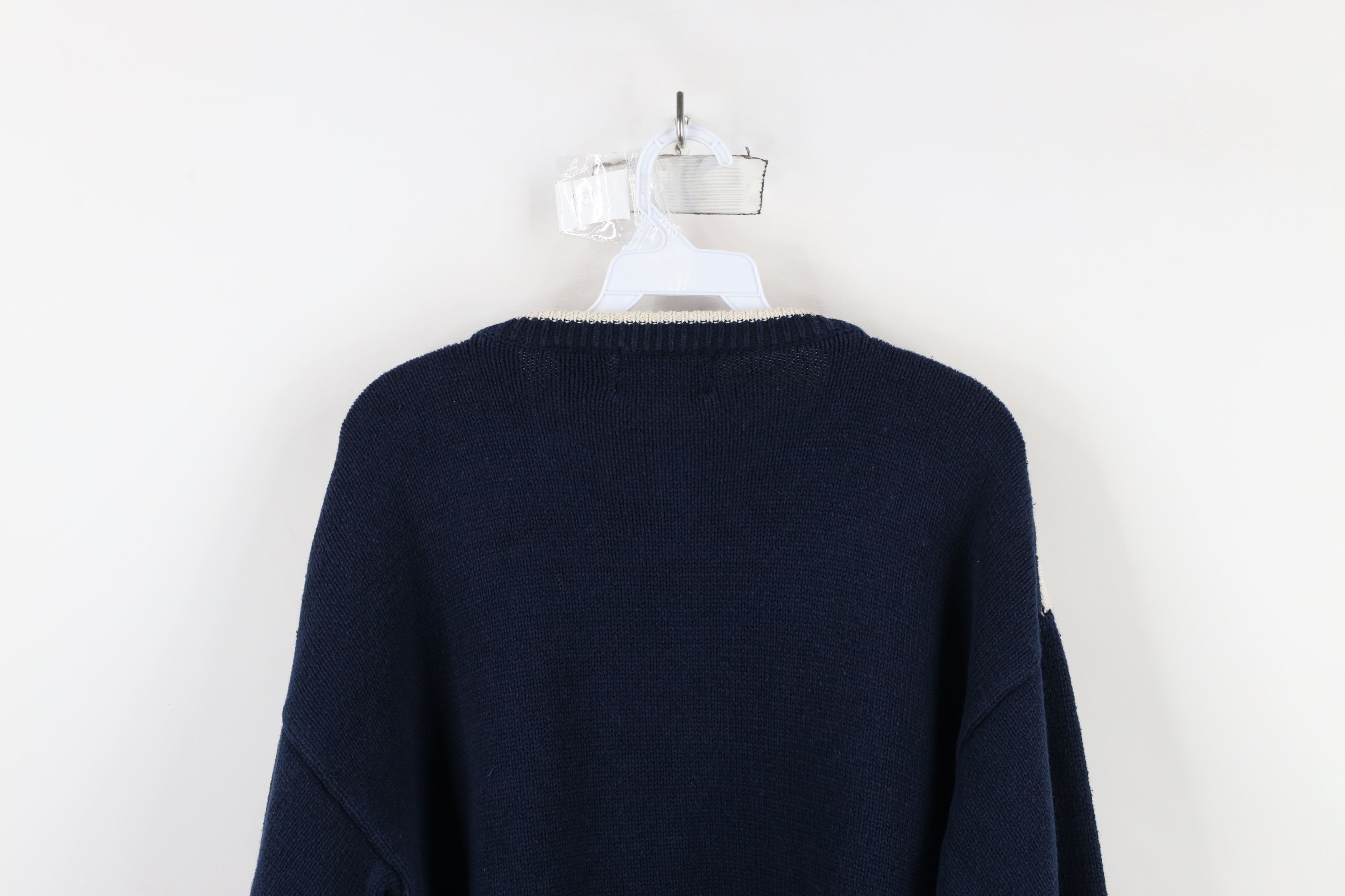 Vintage Vintage 90s Streetwear Argyle Diamond Knit Crewneck Sweater Size US L / EU 52-54 / 3 - 9 Thumbnail