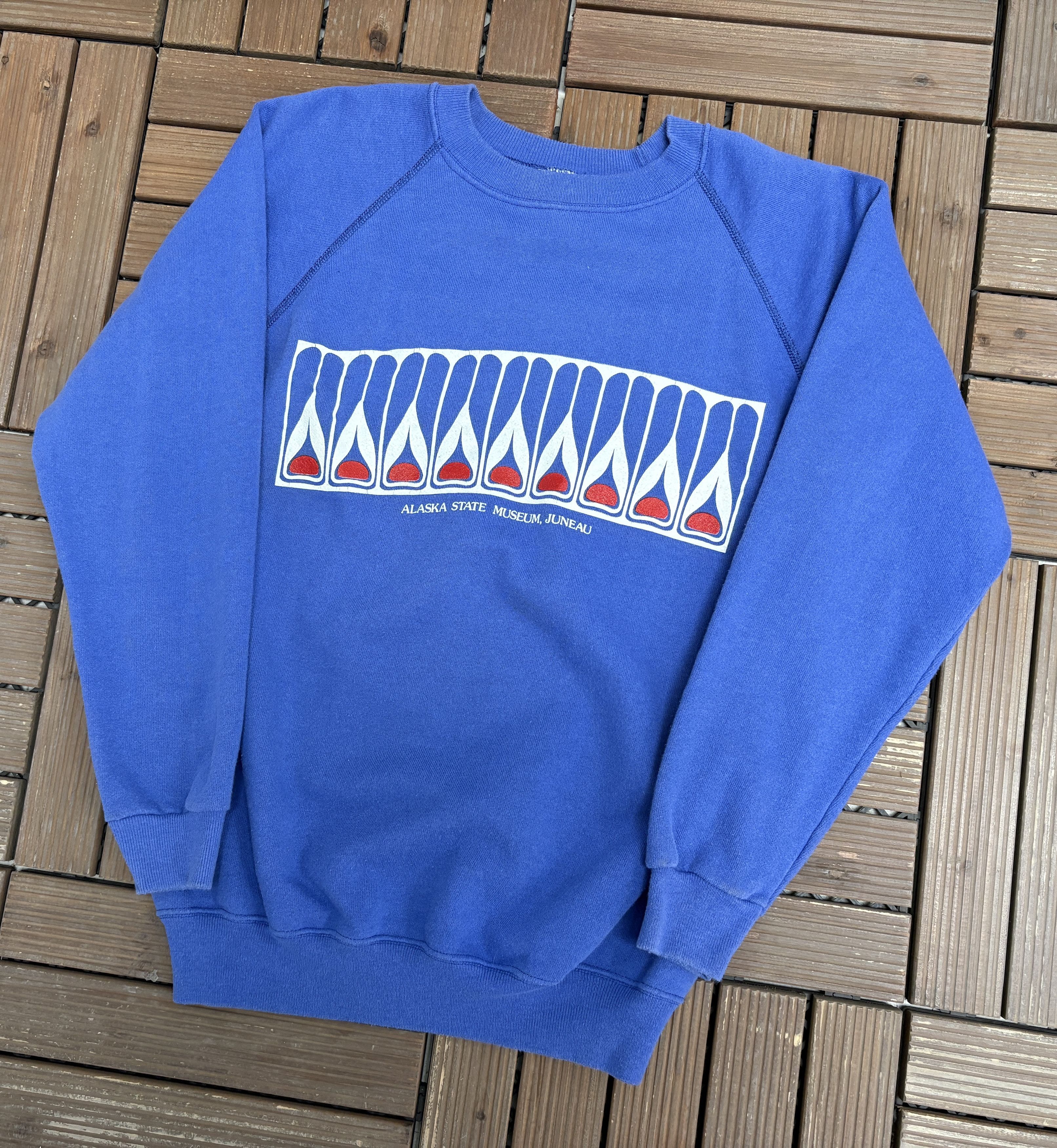 Vintage Alaska State Museum Vintage Blue Crewneck Sweater Size US M / EU 48-50 / 2 - 3 Thumbnail