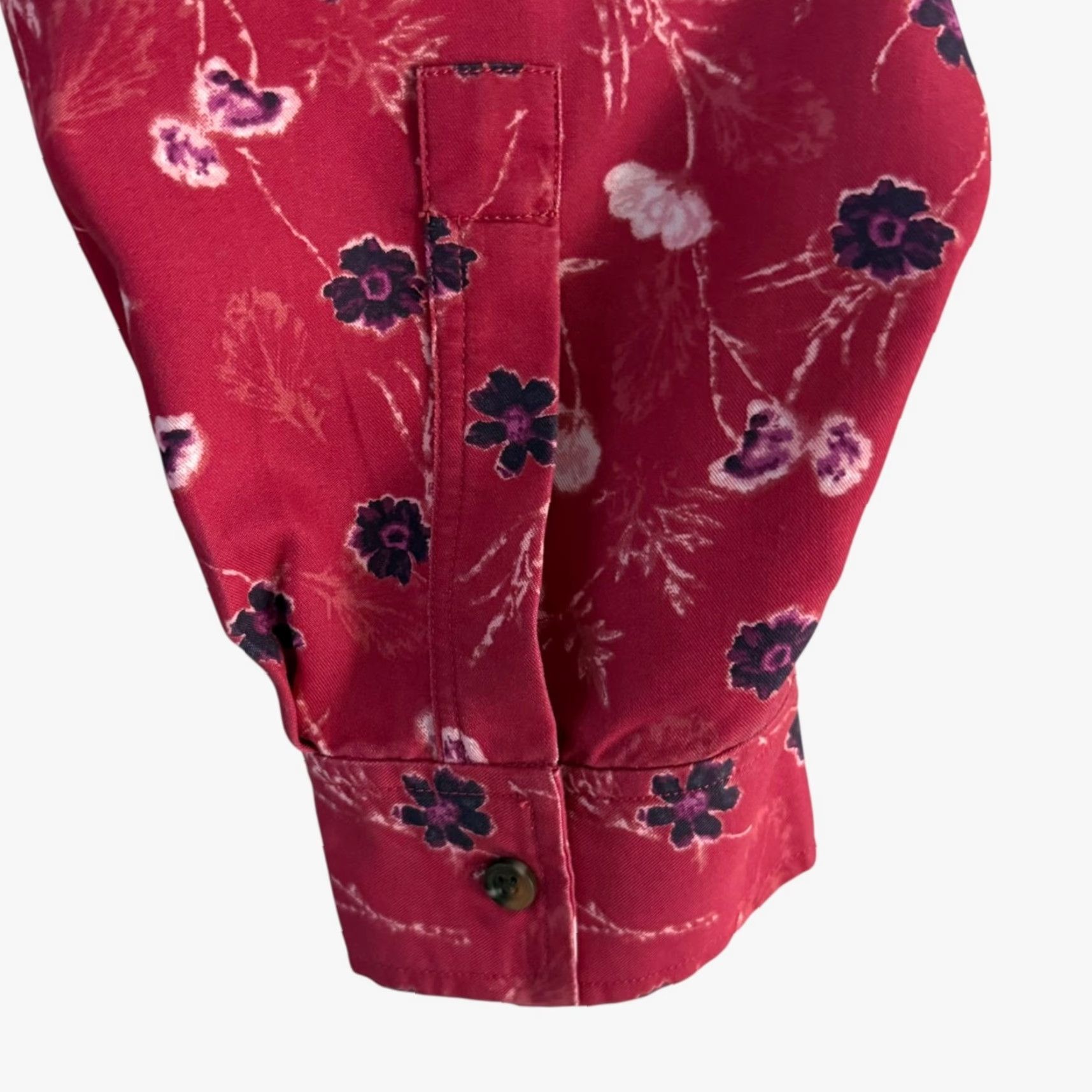 Lands' End Lands' End Tunic Shirt Red Women's 2X Sketch Floral Half-Button Popover Top Button-Up Shirt Women Plus Size Colorful Floral Classic Preppy All Seasons Size XXL / US 16-18 / IT 52-54 - 6 Thumbnail