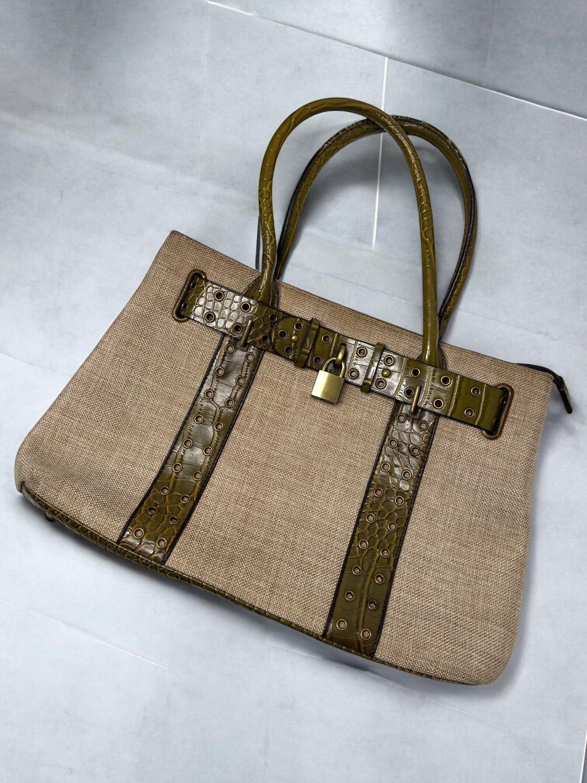 Vintage Vintage beige canvas bag avant garde if6was9 lgb swag 00s Size ONE SIZE - 1 Thumbnail