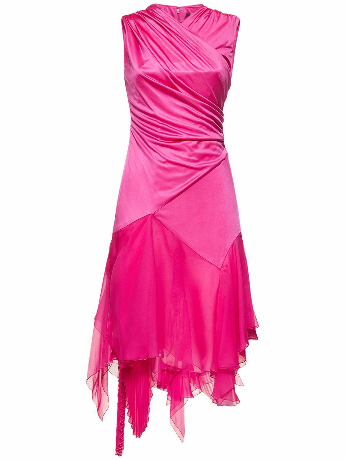 Versace o1y0226 Mini Dress in Fuchsia Size M / US 6-8 / IT 42-44 - 1 Thumbnail