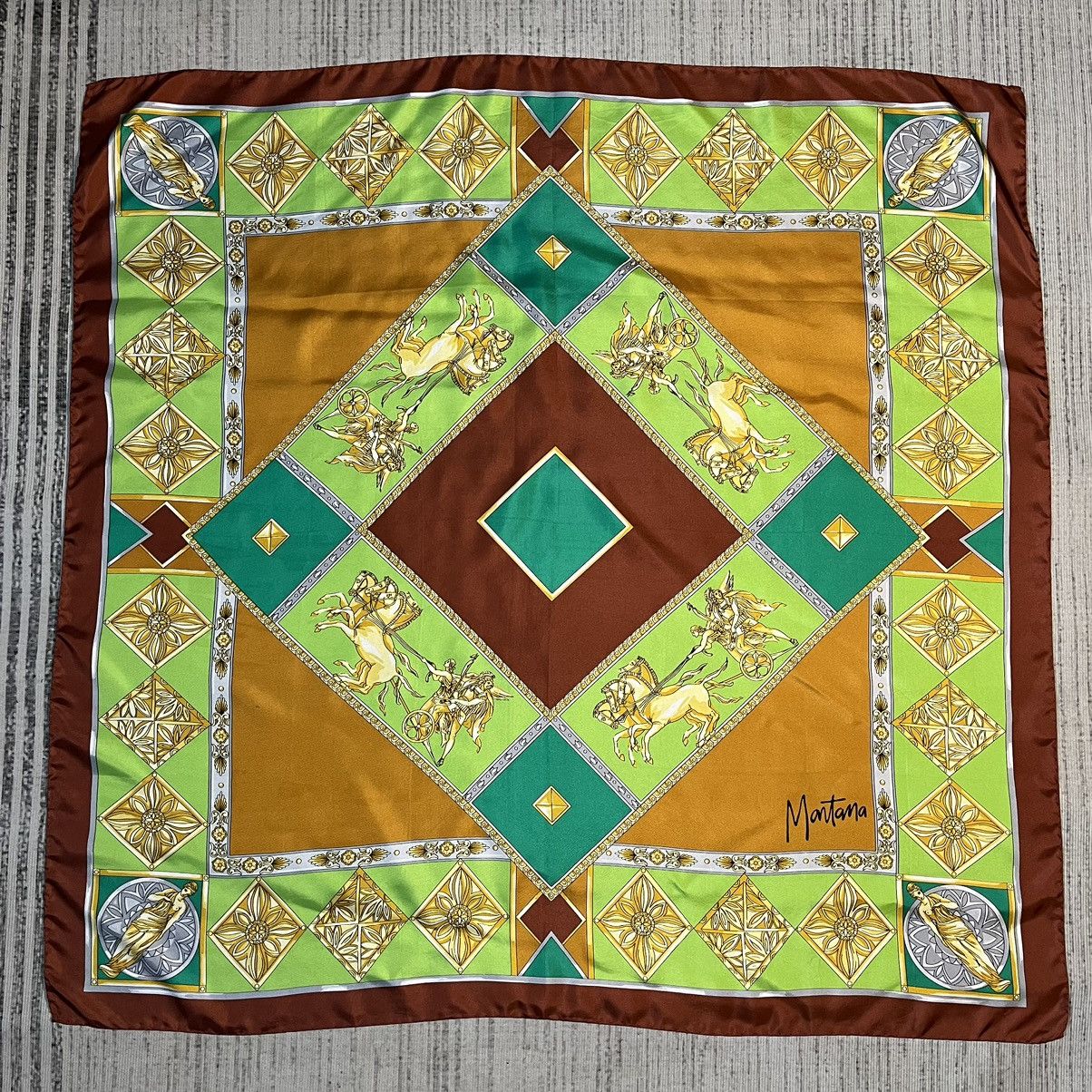 Claude Montana × Vintage Vintage Claude Montana Silk scarf Size ONE SIZE - 1 Thumbnail