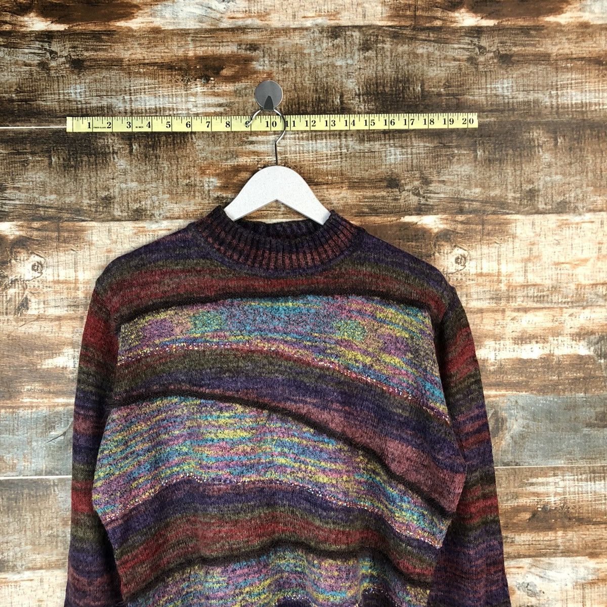 Homespun Knitwear × Japanese Brand Japan vintage rainbow Purple Knitwear #A1371 Size M / US 6-8 / IT 42-44 - 5 Thumbnail