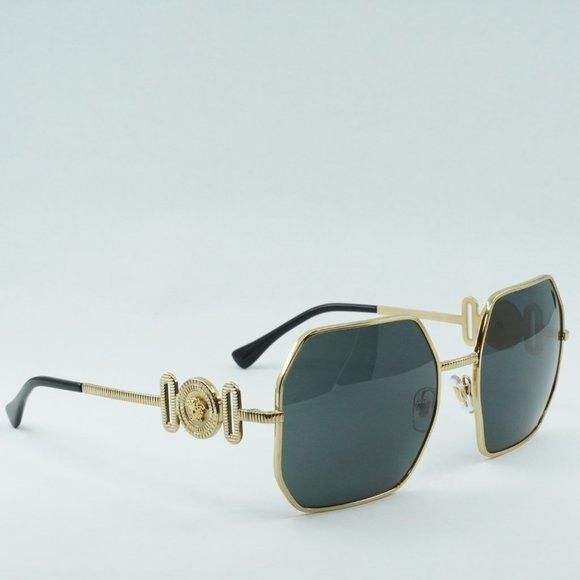 Versace 💯 NEWEST VERSACE VE2248 100287 GOLD GREY SQUARE SUNGLASSES Size ONE SIZE - 10 Thumbnail