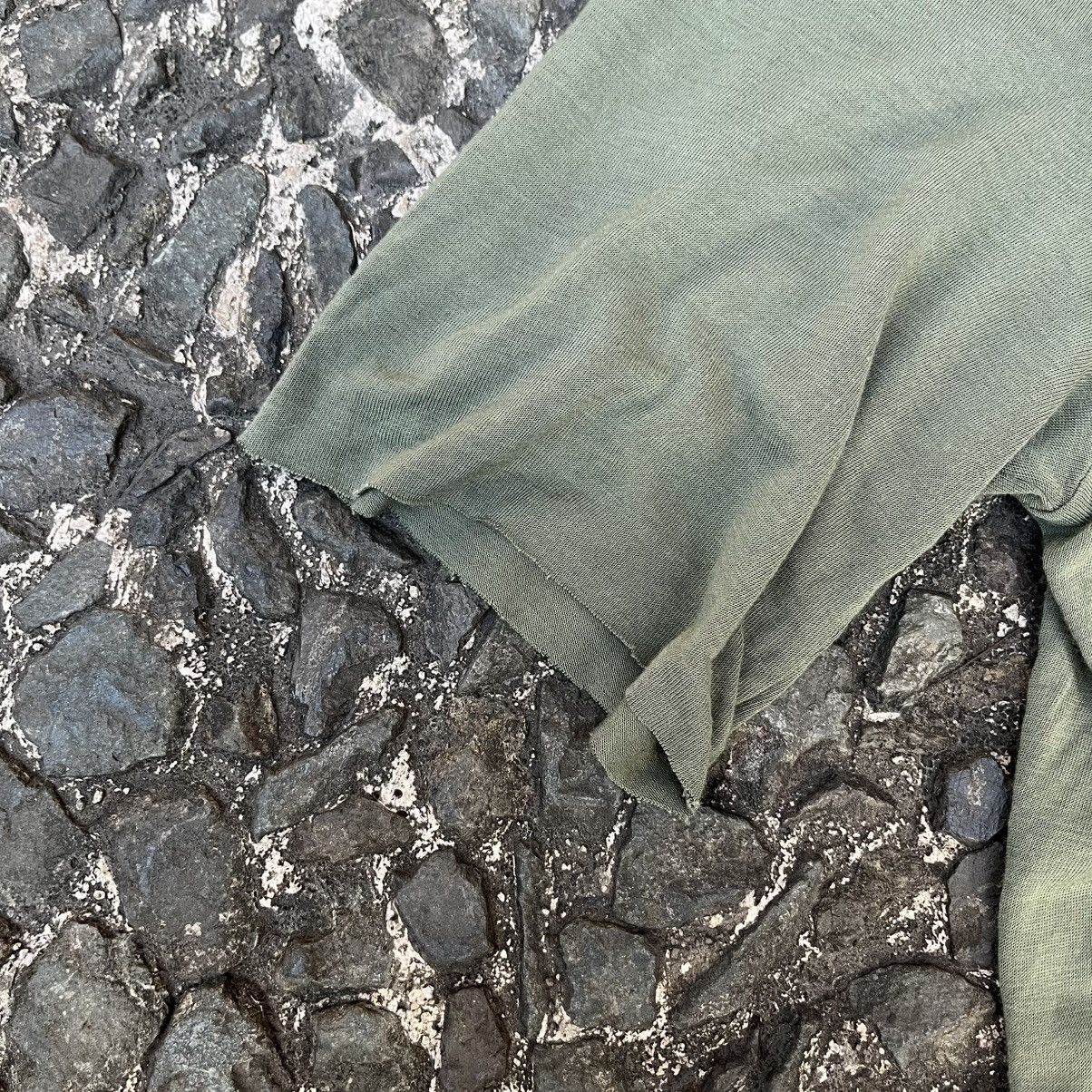 Rick Owens BNWT Rick Owens S/S2023 “EDFU” Basic Short Sleeve Tee “Moss” Size US XXL / EU 58 / 5 - 7 Thumbnail