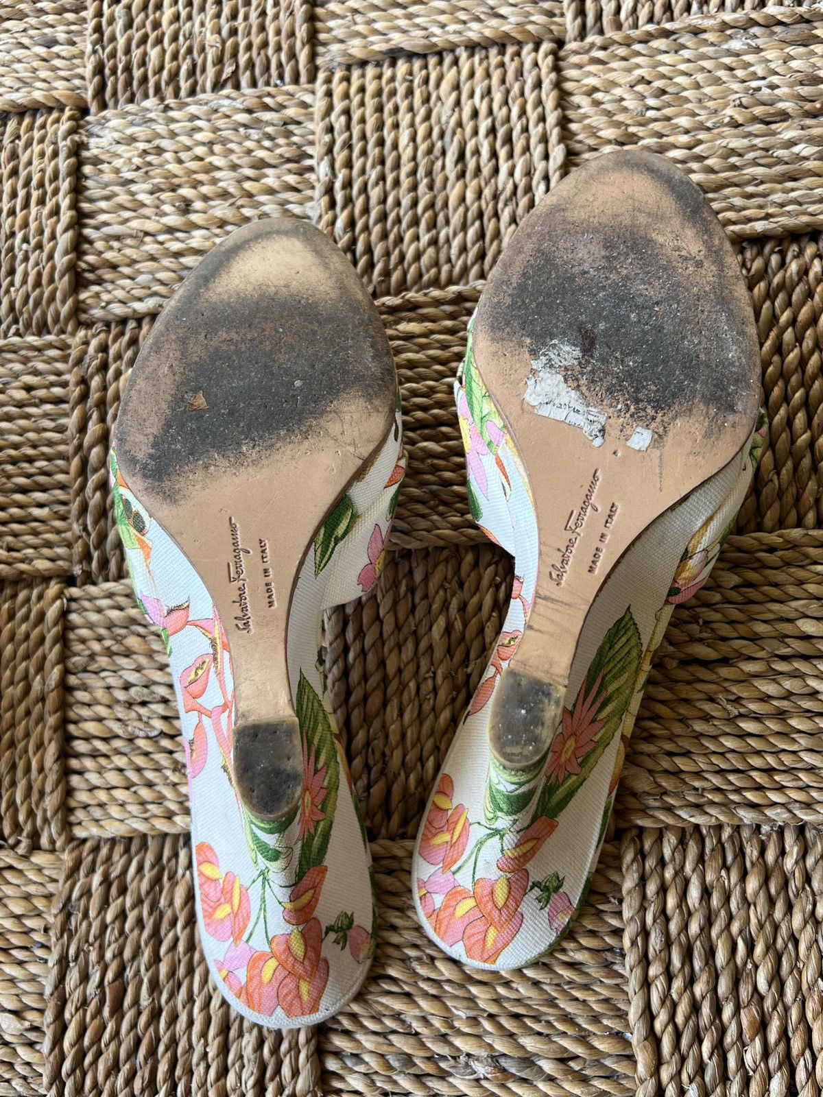 Salvatore Ferragamo Salvatore Ferragamo Floral Sandal Wedges Size US 9.5 / IT 39.5 - 10 Thumbnail