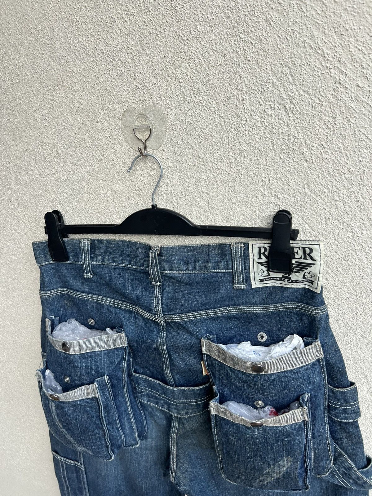 Vintage VTG REFER Japan Paint Splashed Distress Denim Cargo Jeans Size US 32 / EU 48 - 22 Thumbnail