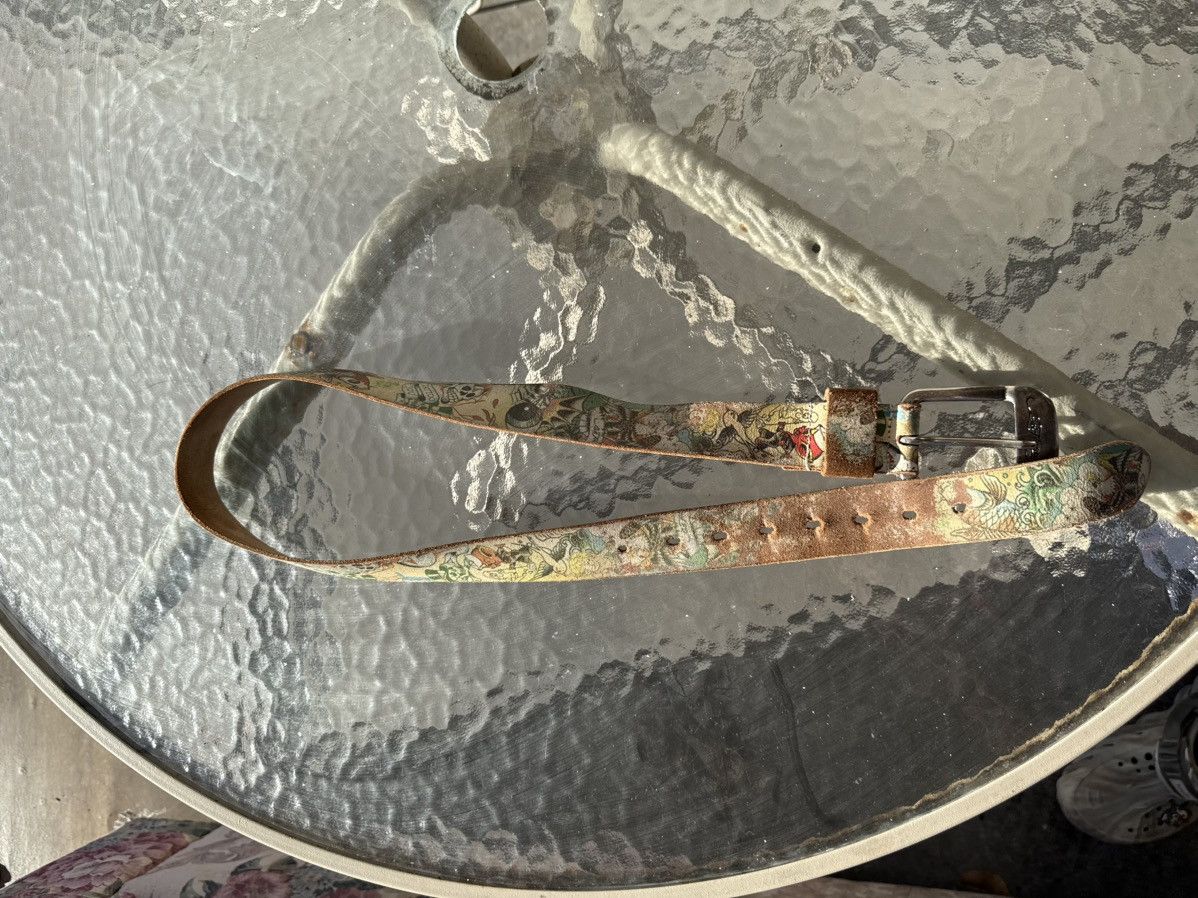 Ed Hardy Vintage-Style Leather Belt – Tattoo Print – 110 cm Size ONE SIZE - 7 Thumbnail