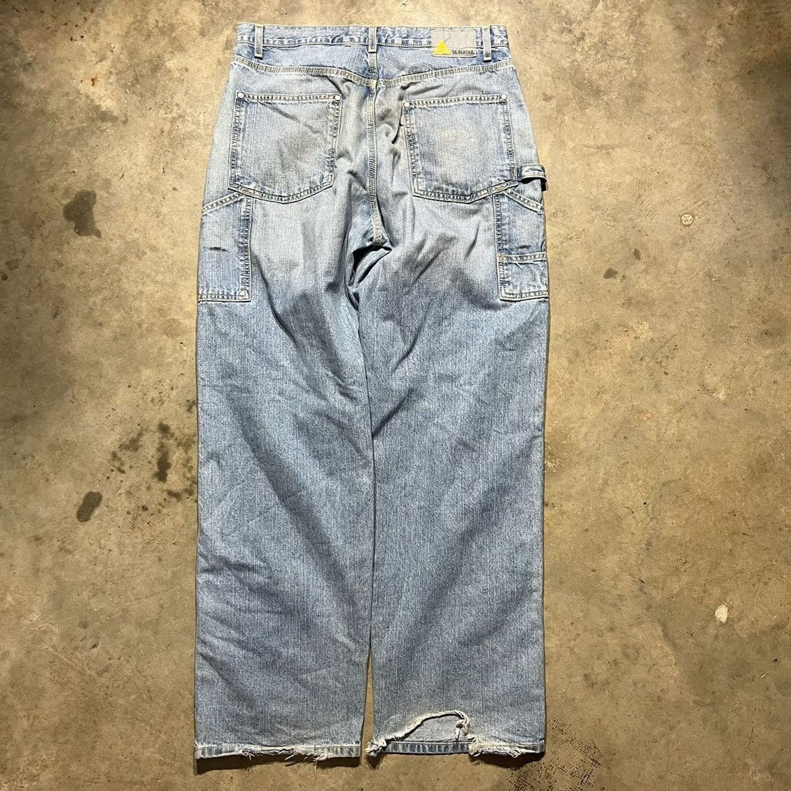 Levi's × Vintage Vintage Y2k Levi's Silver Tab Distressed Carpenter Jeans Size US 34 / EU 50 - 3 Thumbnail