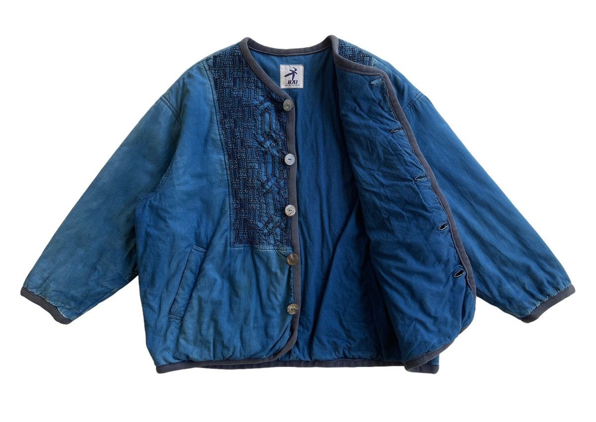 Hai Sporting Gear Issey Miyake Blue Indigo kimono Noragi Jacket Size US M / EU 48-50 / 2 - 6 Thumbnail