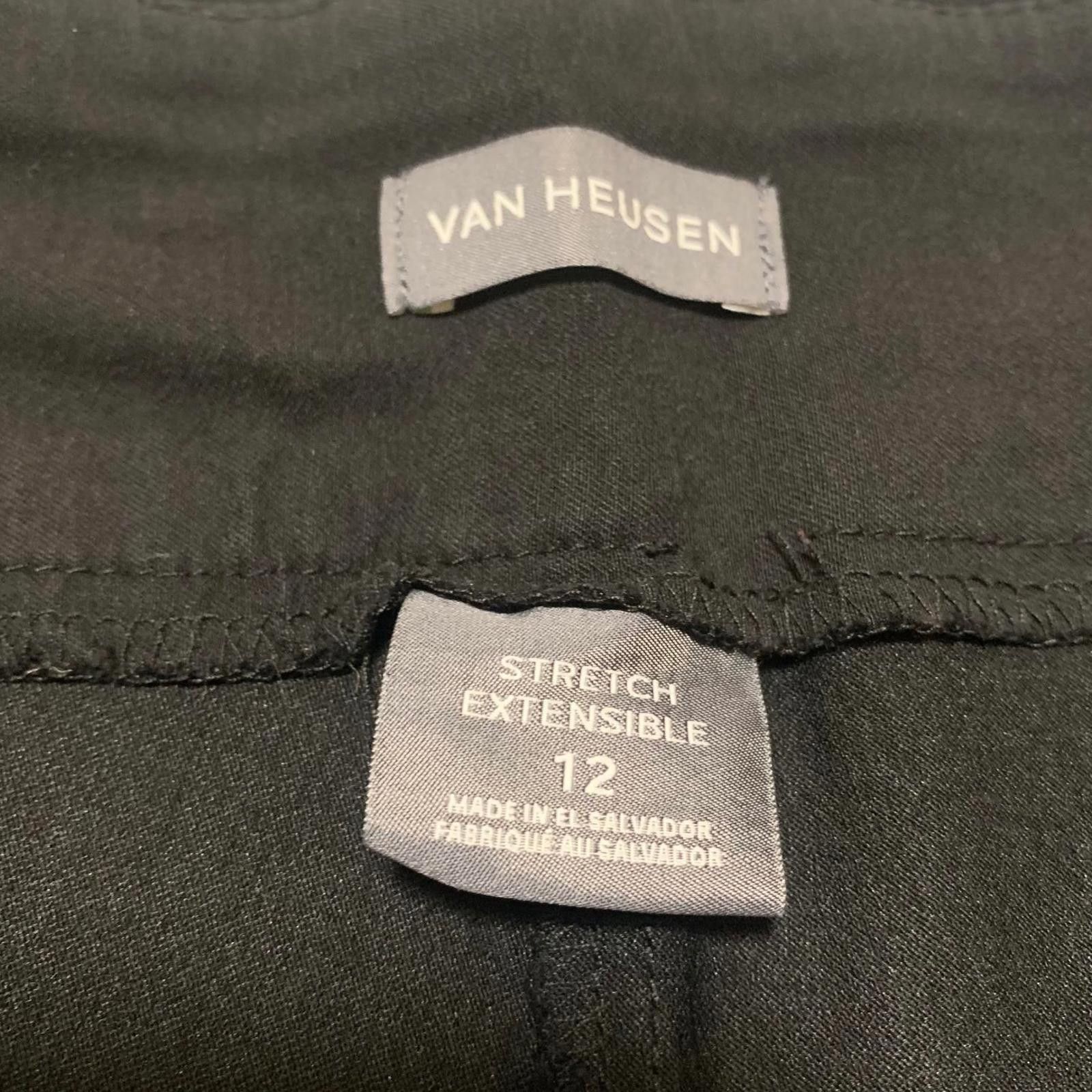Van Heusen Van Heusen Women's Size 12 Black Stretch Trousers Pants Size 34" / US 12 / IT 48 - 3 Thumbnail