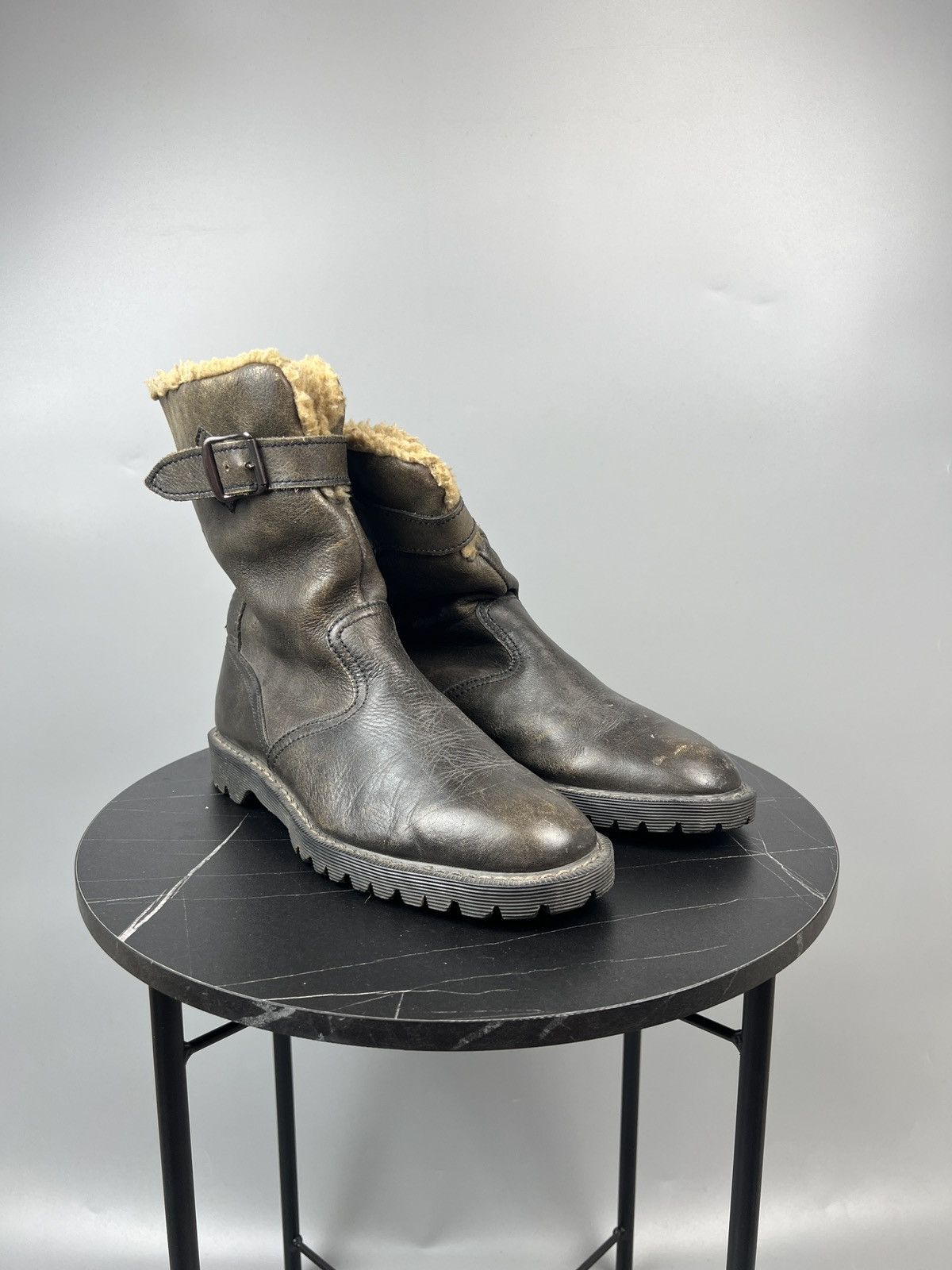 Dr. Martens Vintage Dr.Martens Leather Winter Wool Inner Boots (Y0589) Size US 8 / EU 41 - 2 Thumbnail