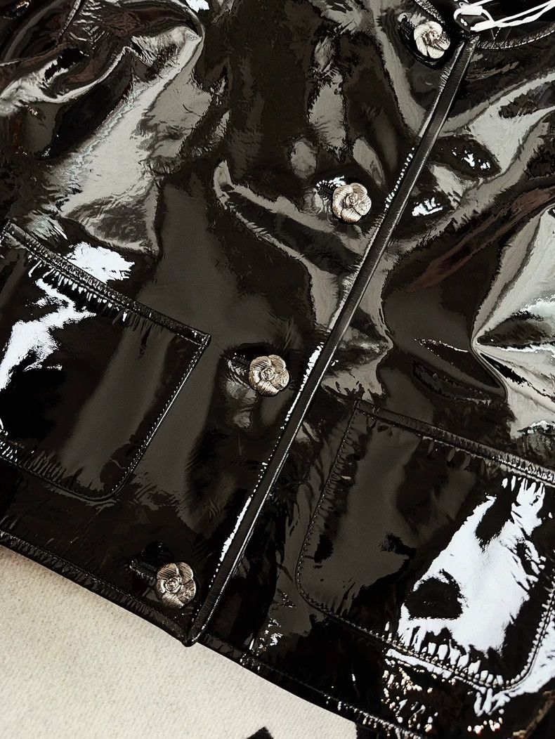 Chanel Chanel 23k black patent leather shiny leather jacket Size XS / US 0-2 / IT 36-38 - 4 Thumbnail