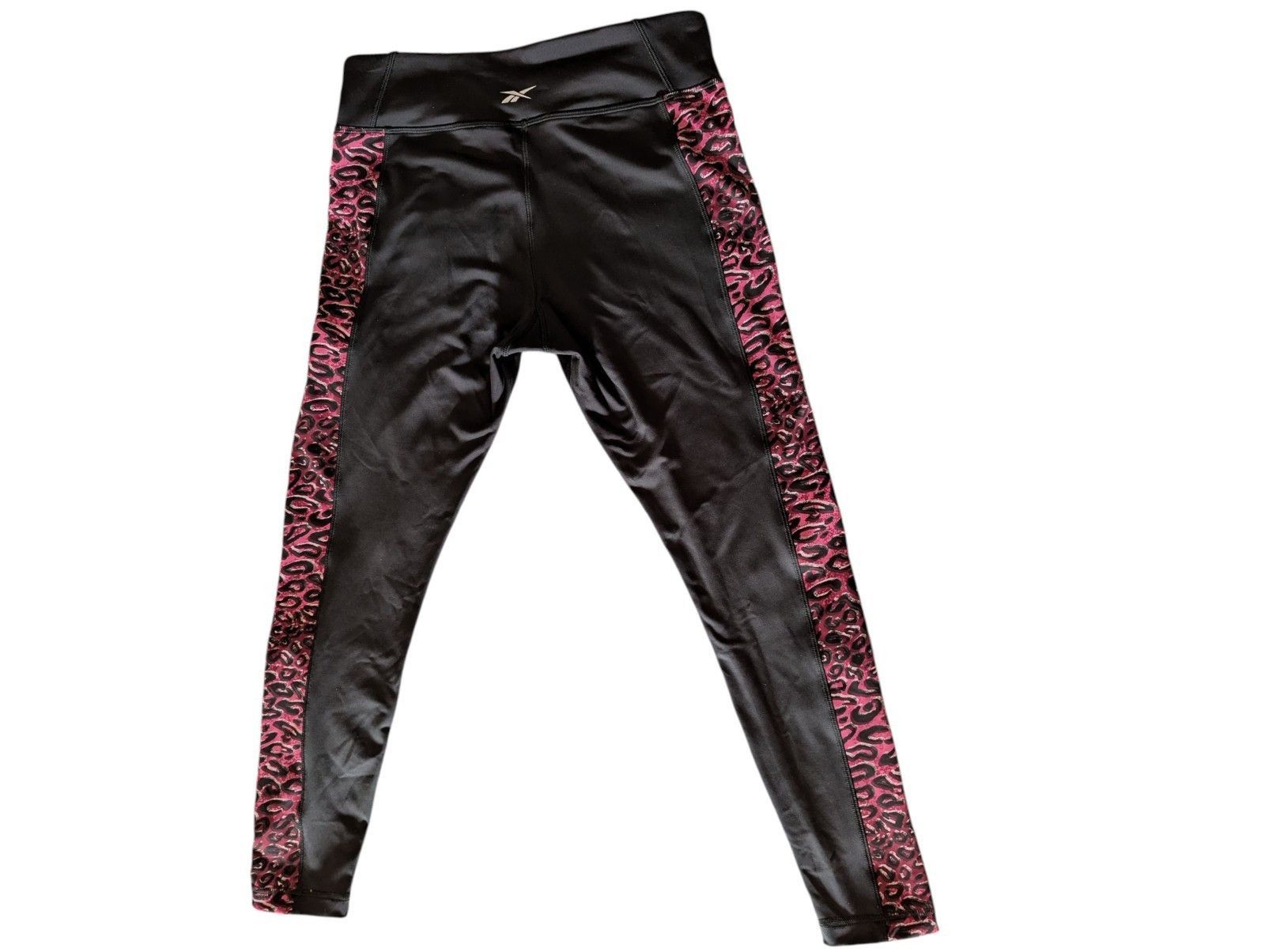 Reebok Reebok Athletic Leggings Large Black Womens Running Pants Size 34" / US 12 / IT 48 - 6 Thumbnail