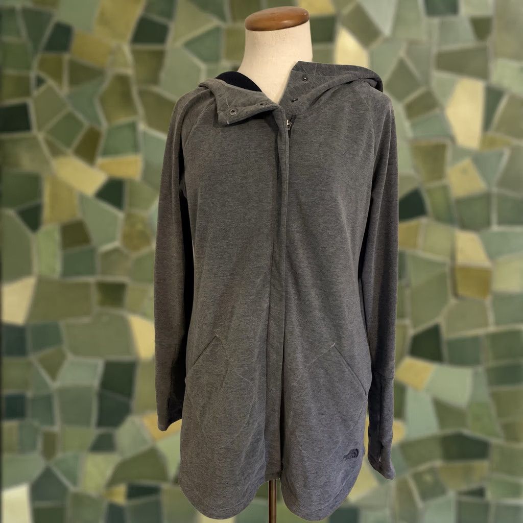 The North Face VINTAGE The North Face Jacket Women M Gray Wrapture Yoga Flashdry Full Zip Thumb Holes Size M / US 6-8 / IT 42-44 - 1 Thumbnail