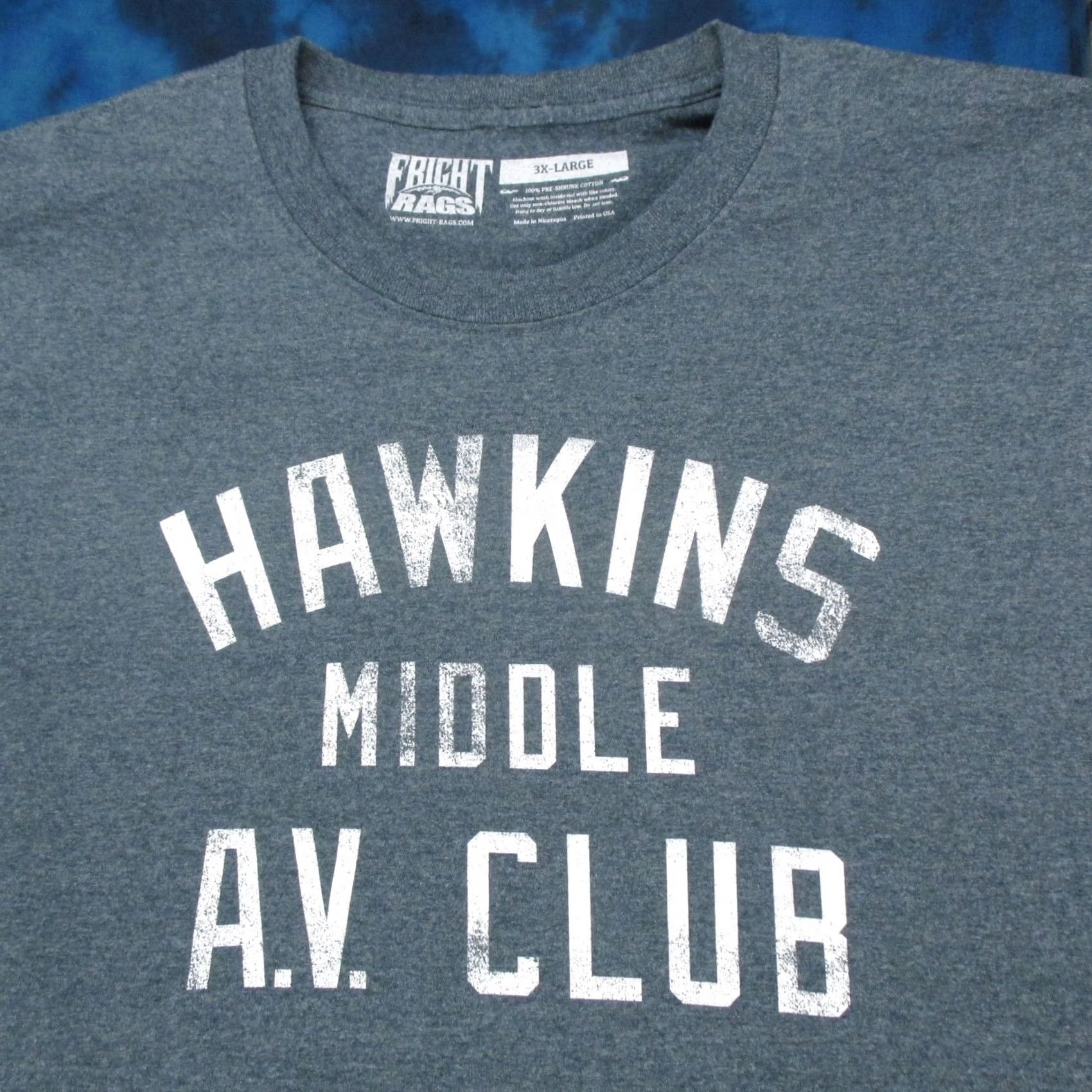 Vintage VINTAGE FRIGHT RAGS STRANGER THINGS Hawkins Middle AV Club T-Shirt 3XL horror sci fi Shirt Men Gray 80s 90s Size US XL / EU 56 / 4 - 3 Thumbnail