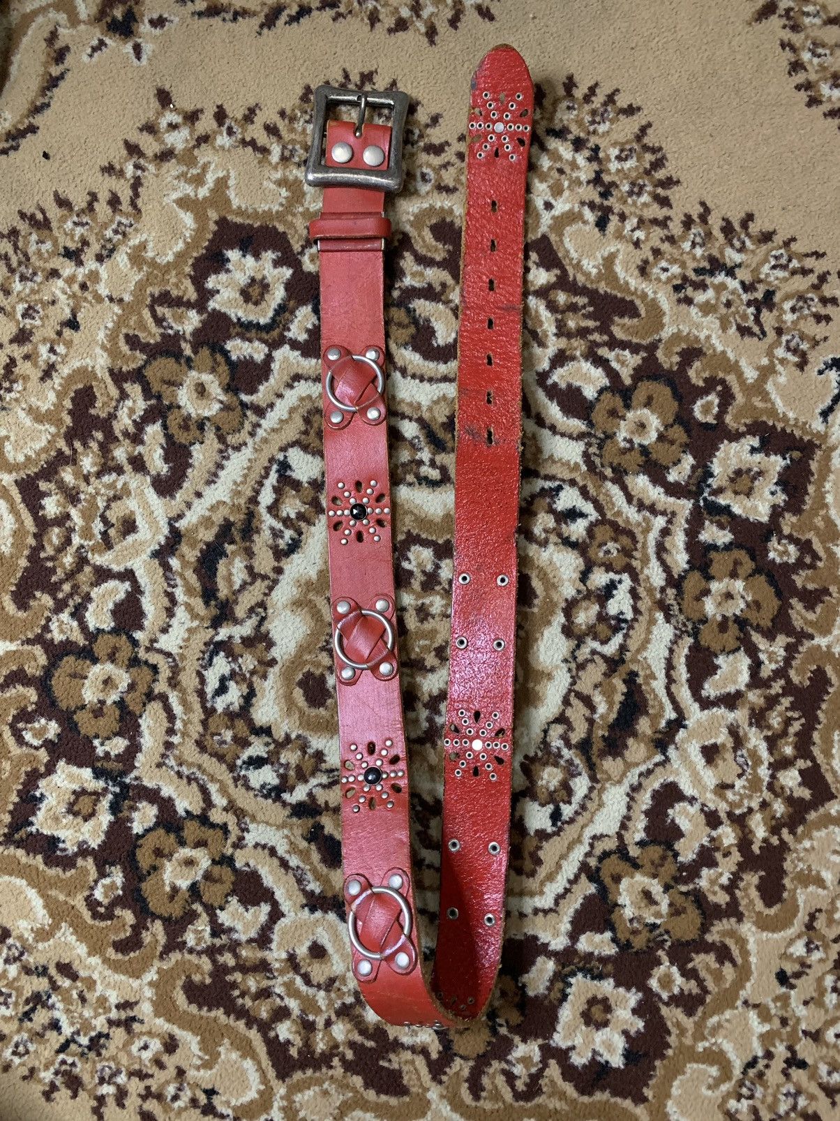 Vintage STUDDED BELT Size 34 - 2 Thumbnail
