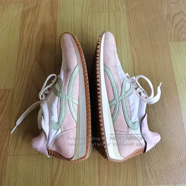 Loewe Nude Pink Round Toe Laced Training Shoes