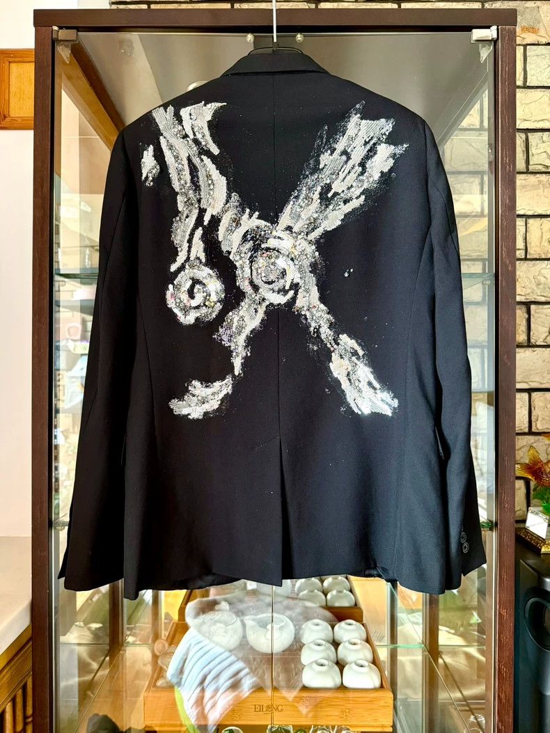 Saint Laurent Paris Saint Laurent Paris 15ss Runway Mr. X Crystal Righteousnes Size 52R - 1 Thumbnail