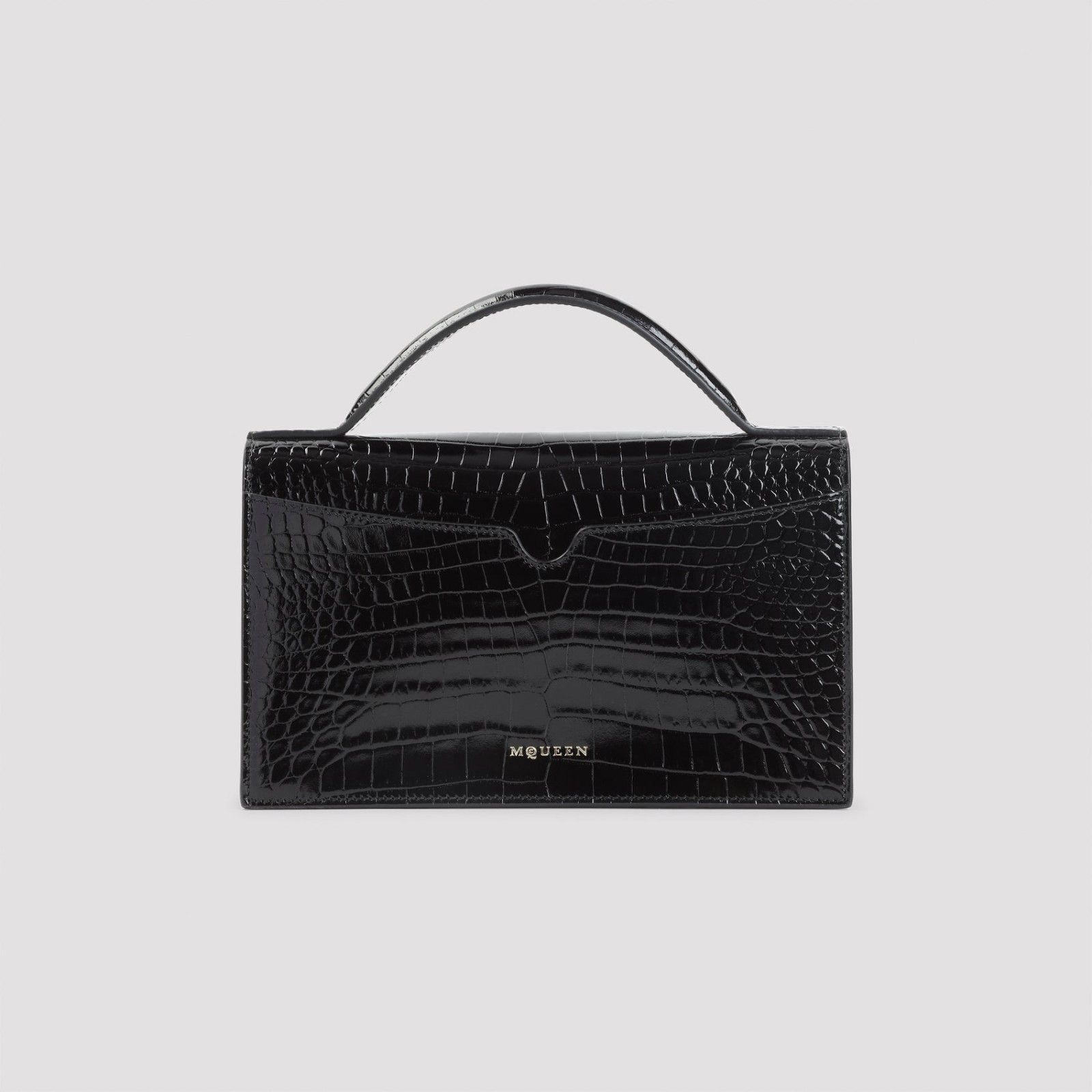 Alexander McQueen ALEXANDER MCQUEEN TH Medium Skull Textured Black Leather Bag Size ONE SIZE - 3 Thumbnail