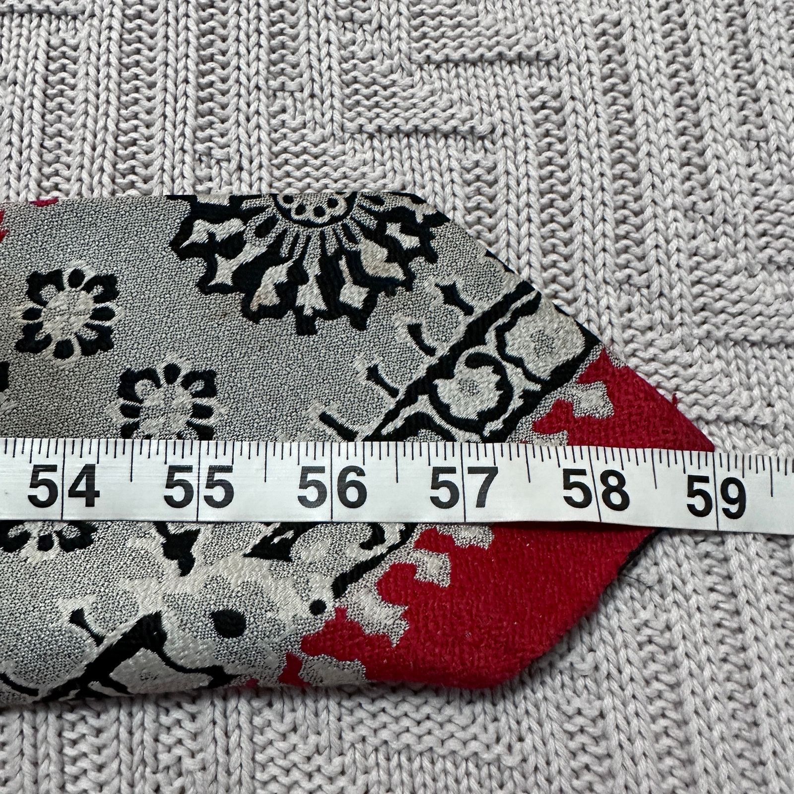 Oleg Cassini Vintage Oleg Cassini red bandana print men's tie Size ONE SIZE - 4 Thumbnail