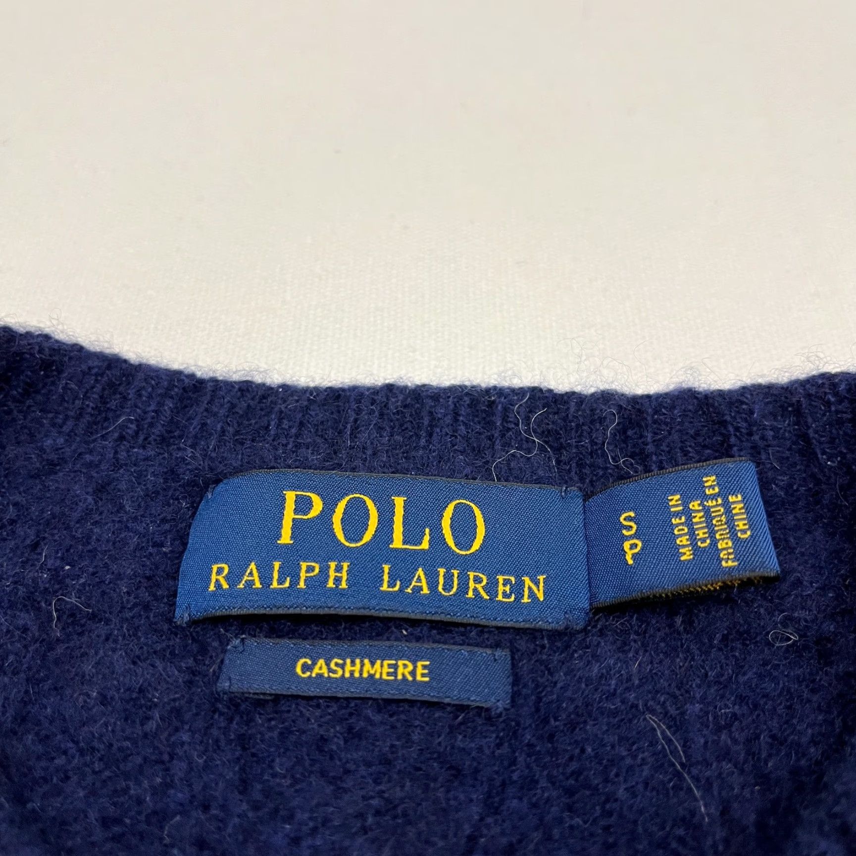 Polo Ralph Lauren Polo Ralph Lauren Cashmere Sweater Womens S Blue Cable Knit Ribbed Crew Academia Size S / US 4 / IT 40 - 2 Thumbnail