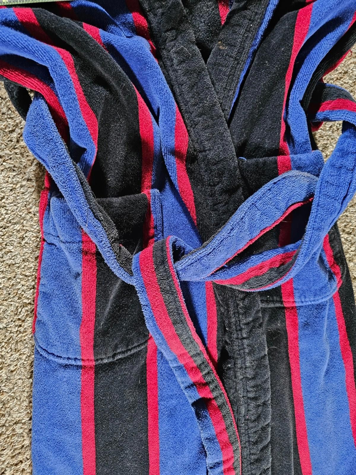 Designer Vintage Turkish Towel Robe OS 80s Hill & Archer Belted Thick Size ONE SIZE - 4 Thumbnail