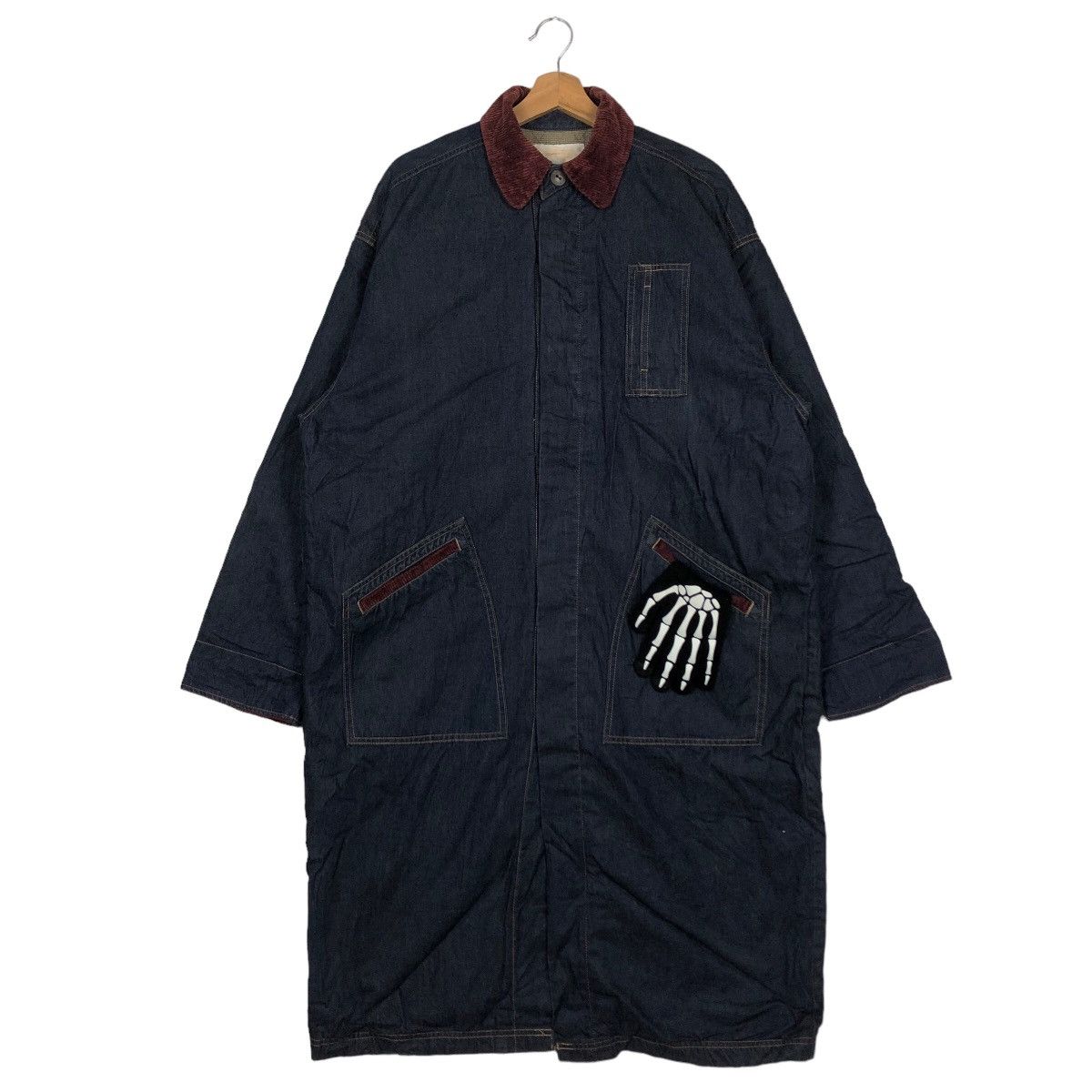 Japanese Brand 🔥90’s Long Jacket Work Denim Exoah Issey Miyake Japan Size US M / EU 48-50 / 2 - 2 Thumbnail