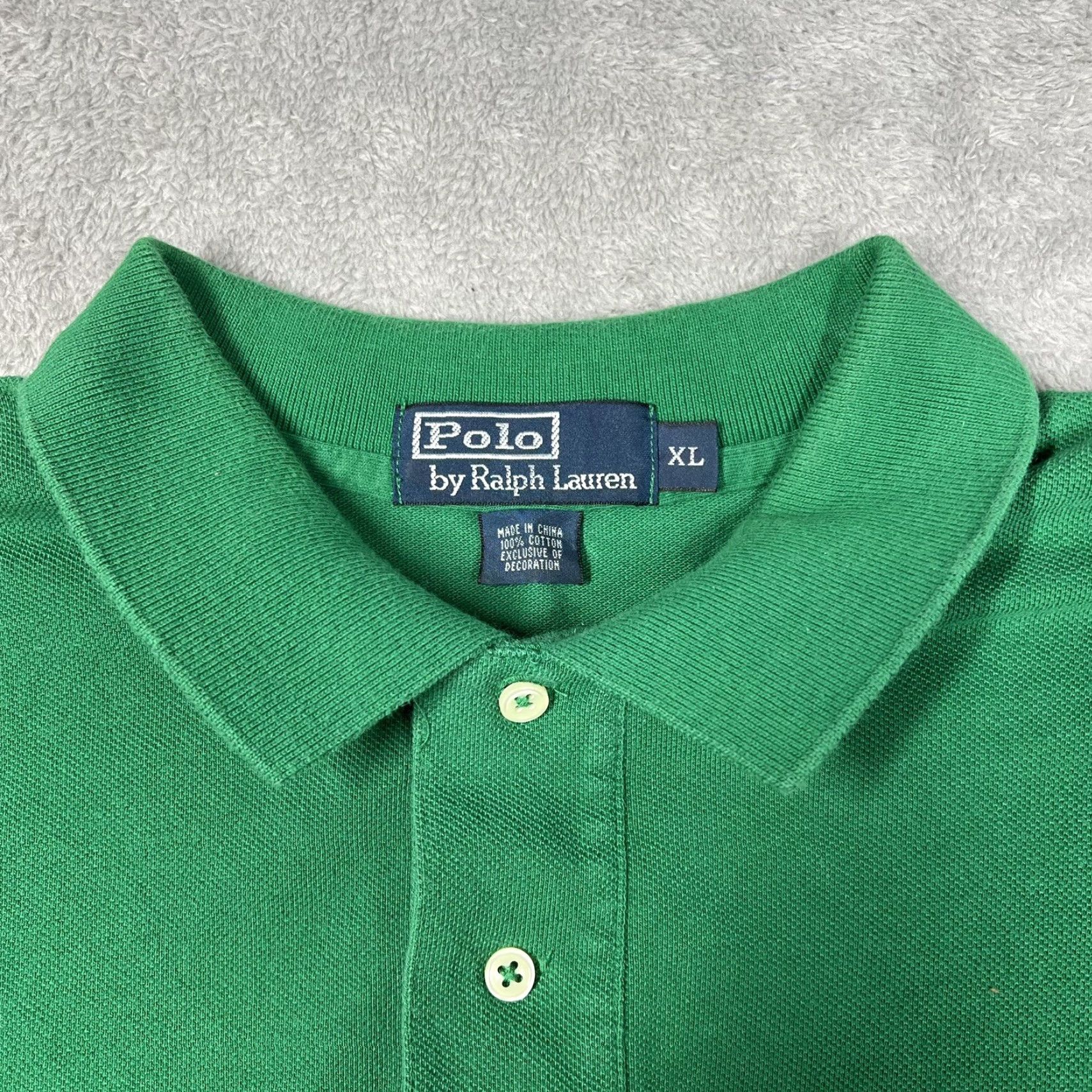 Ralph Lauren Ralph Lauren Polo Shirt Mens Green XL Jersey Cotton Classic Logo Polo 90s Mini Pony Size US XL / EU 56 / 4 - 7 Thumbnail
