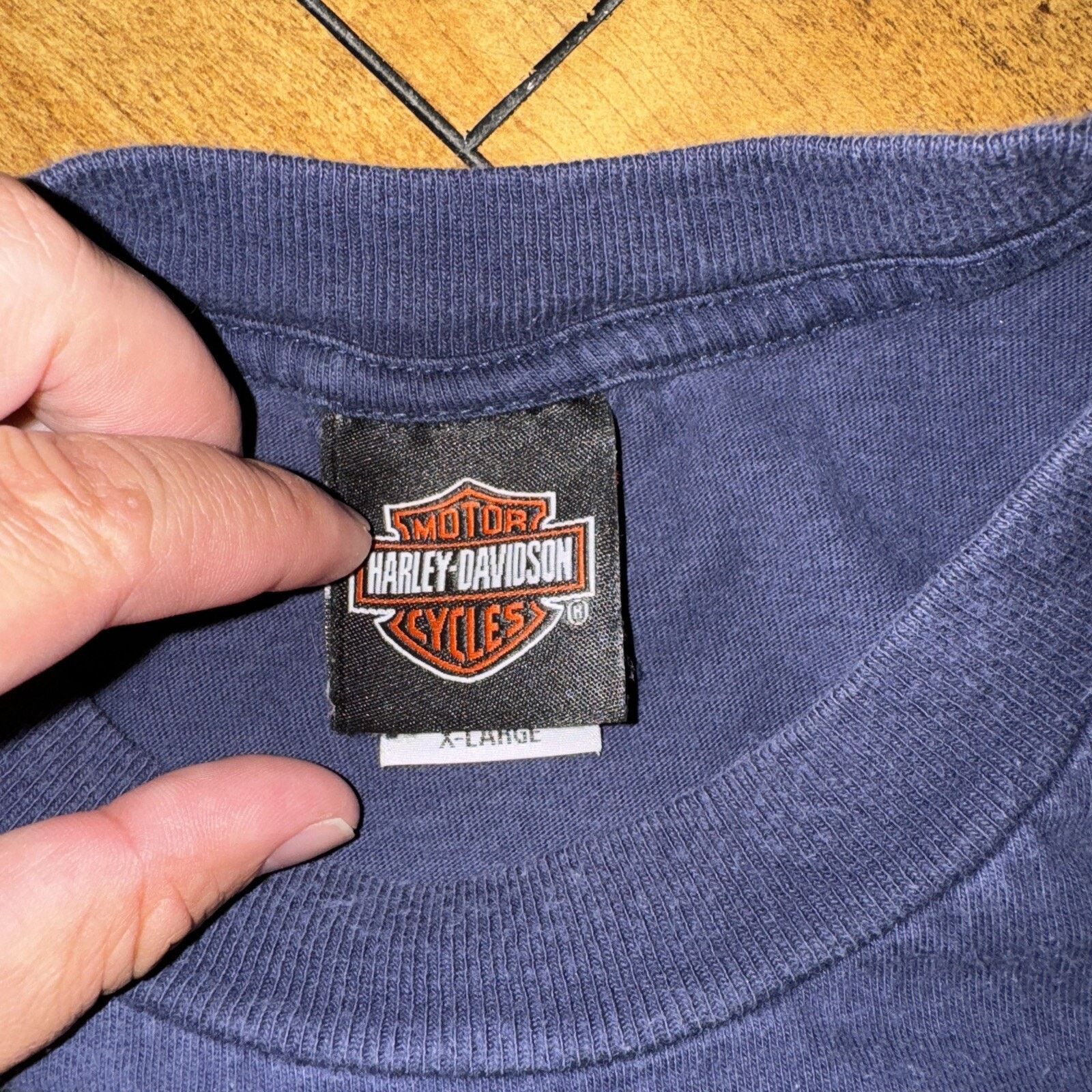 Harley Davidson Harley Davidson T-Shirt Navy Blue XL 21.5x28.5 Abu Dhabi Y2K Size US XL / EU 56 / 4 - 5 Thumbnail