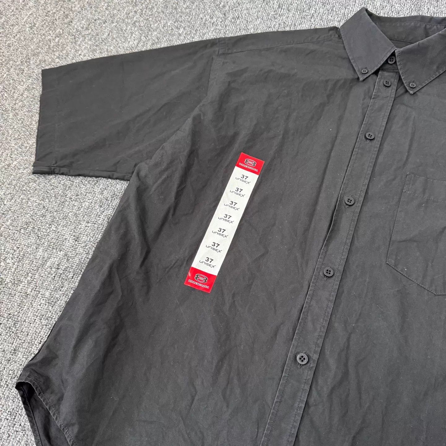 Balenciaga Balenciaga Black SS25 Logo Patch Short Slv Shirt 37 Size US XS / EU 42 / 0 - 4 Thumbnail