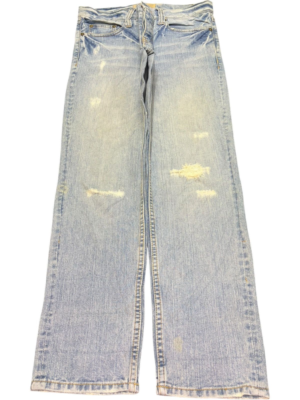Vintage Japanese Brand Buckle Back Distressed Jeans