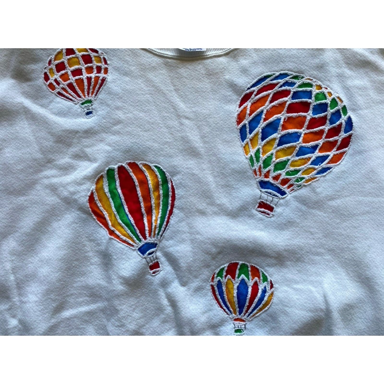Jerzees VINTAGE Jerzees Sweatshirt White XL Men Pullover Made In USA Hot Air Balloons Size US XL / EU 56 / 4 - 5 Thumbnail