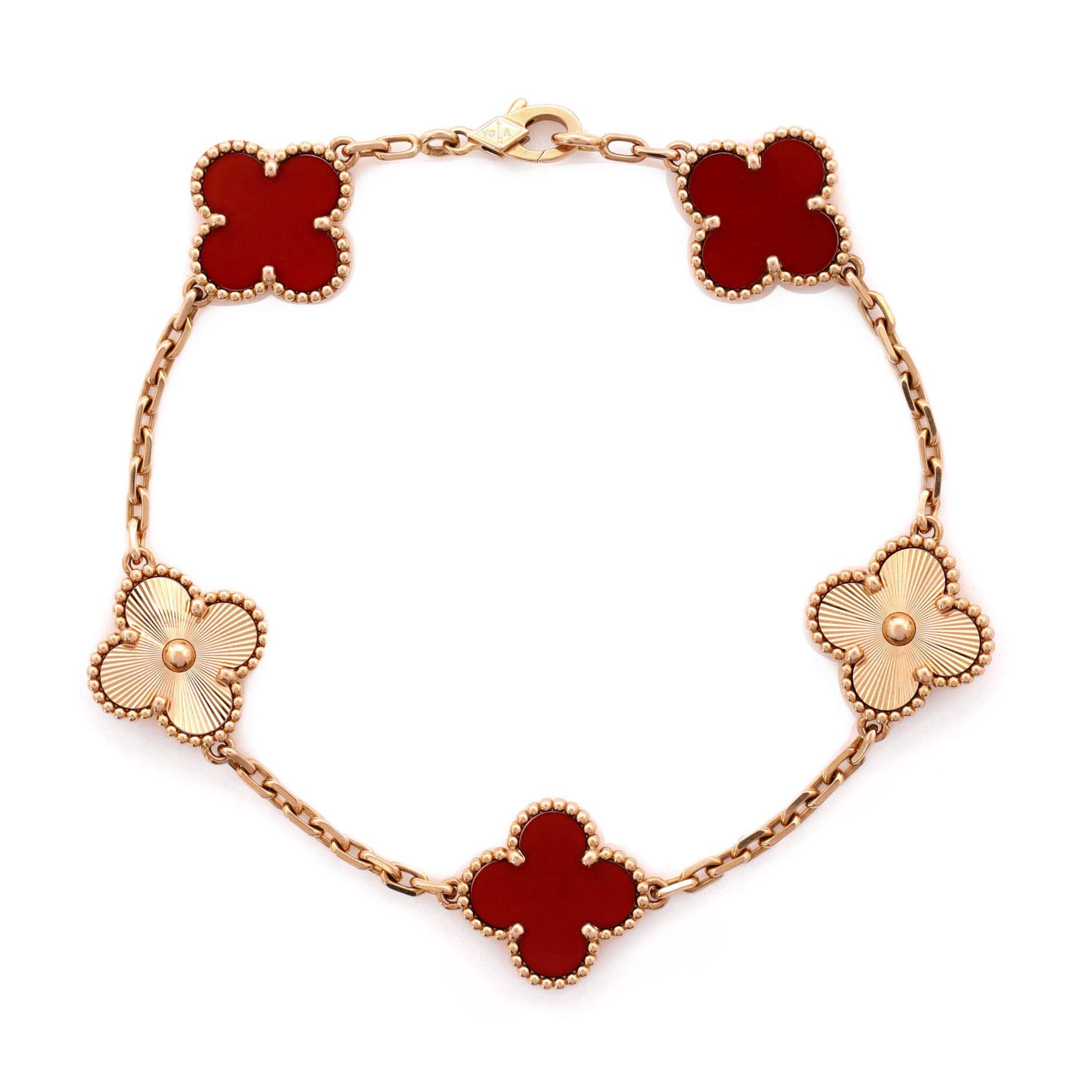 Van Cleef & Arpels Vintage Alhambra 5 Motifs Bracelet Size ONE SIZE - 1 Thumbnail