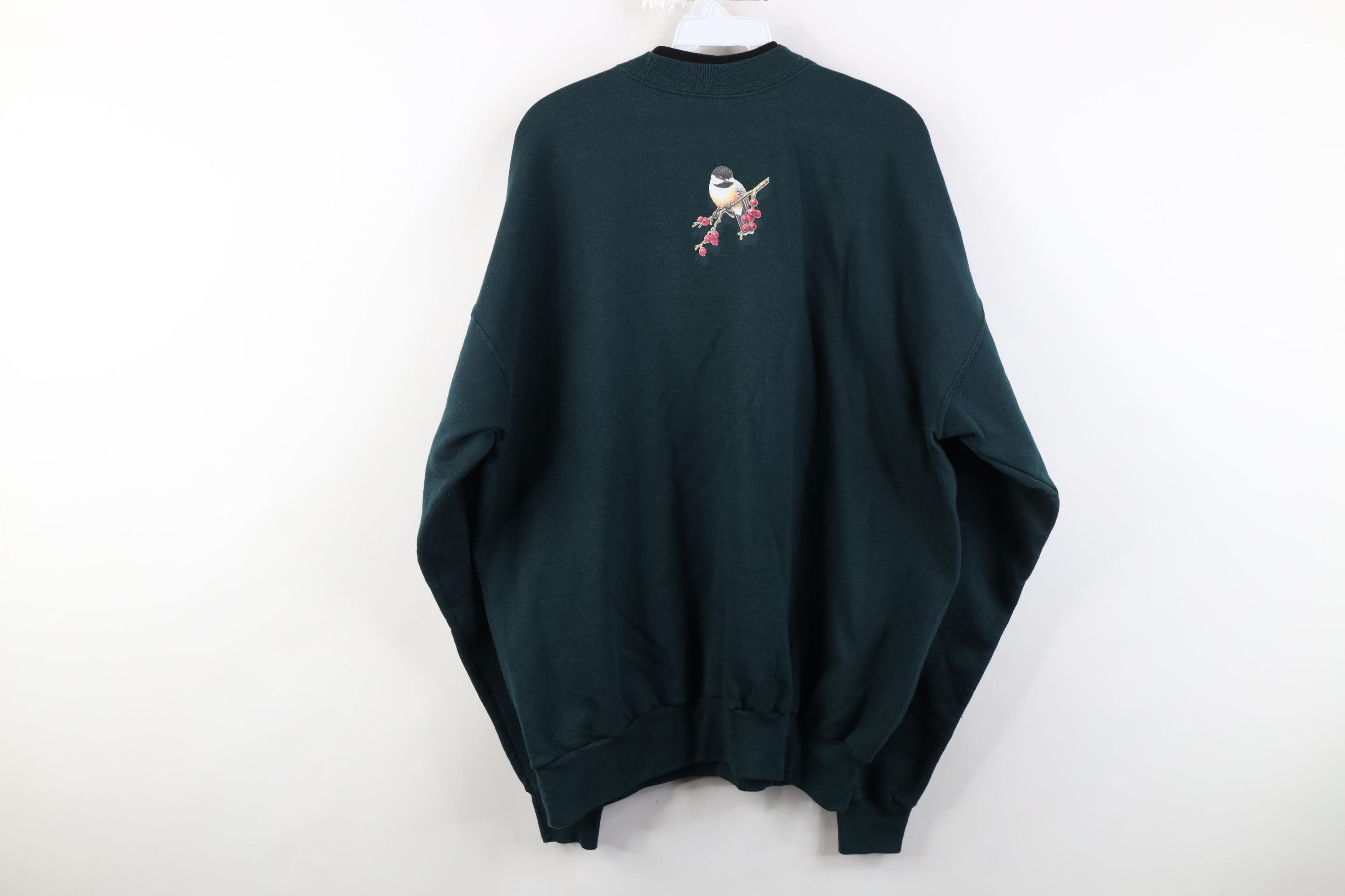 Vintage Vintage 90s Streetwear Nature Bird Layered Sweatshirt Green Size XL / US 12-14 / IT 48-50 - 11 Thumbnail