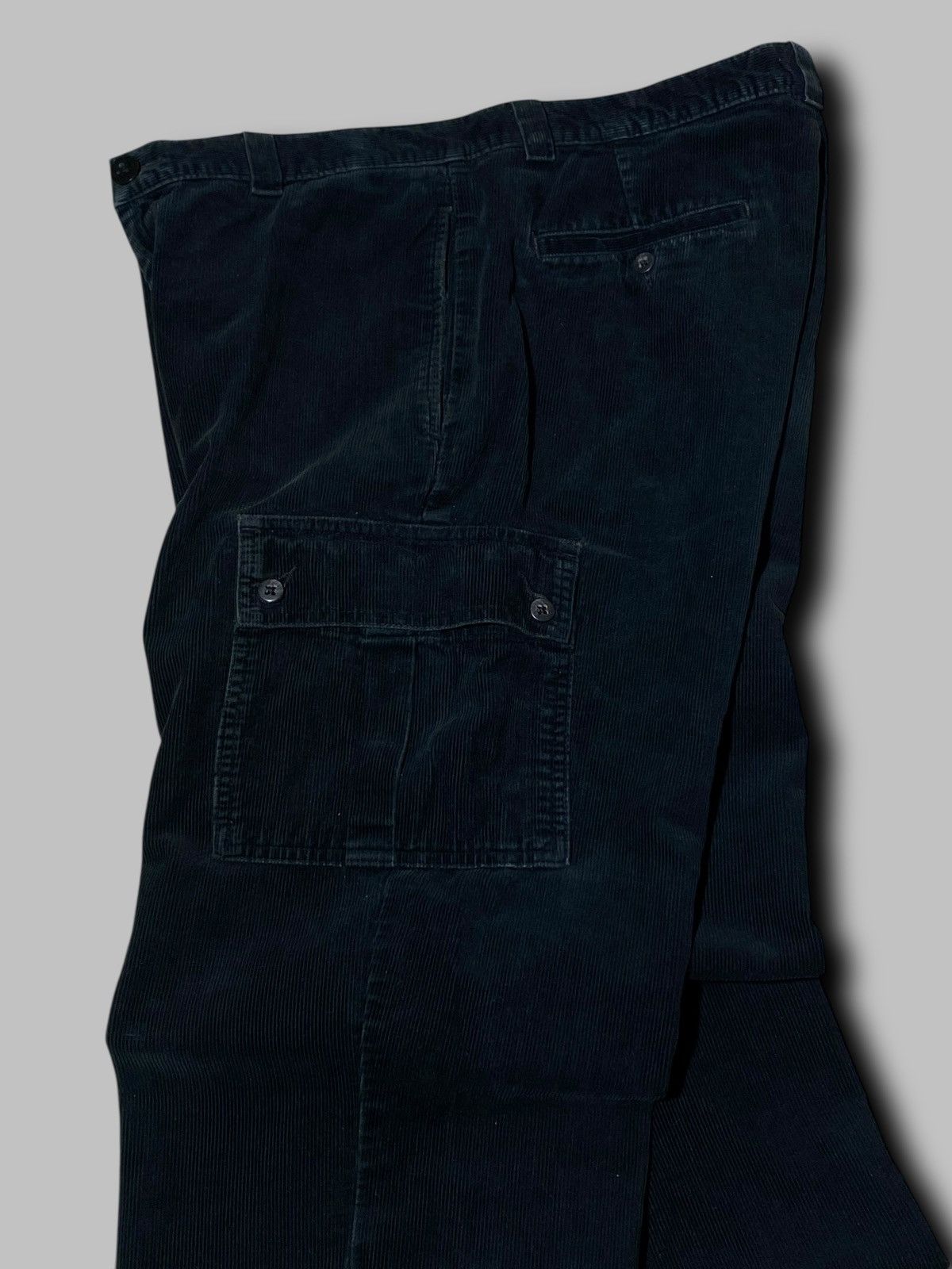 Polo Ralph Lauren Polo Ralph Lauren Vintage Corduroy Cargo Pants Relaxed Black Size US 33 - 3 Thumbnail