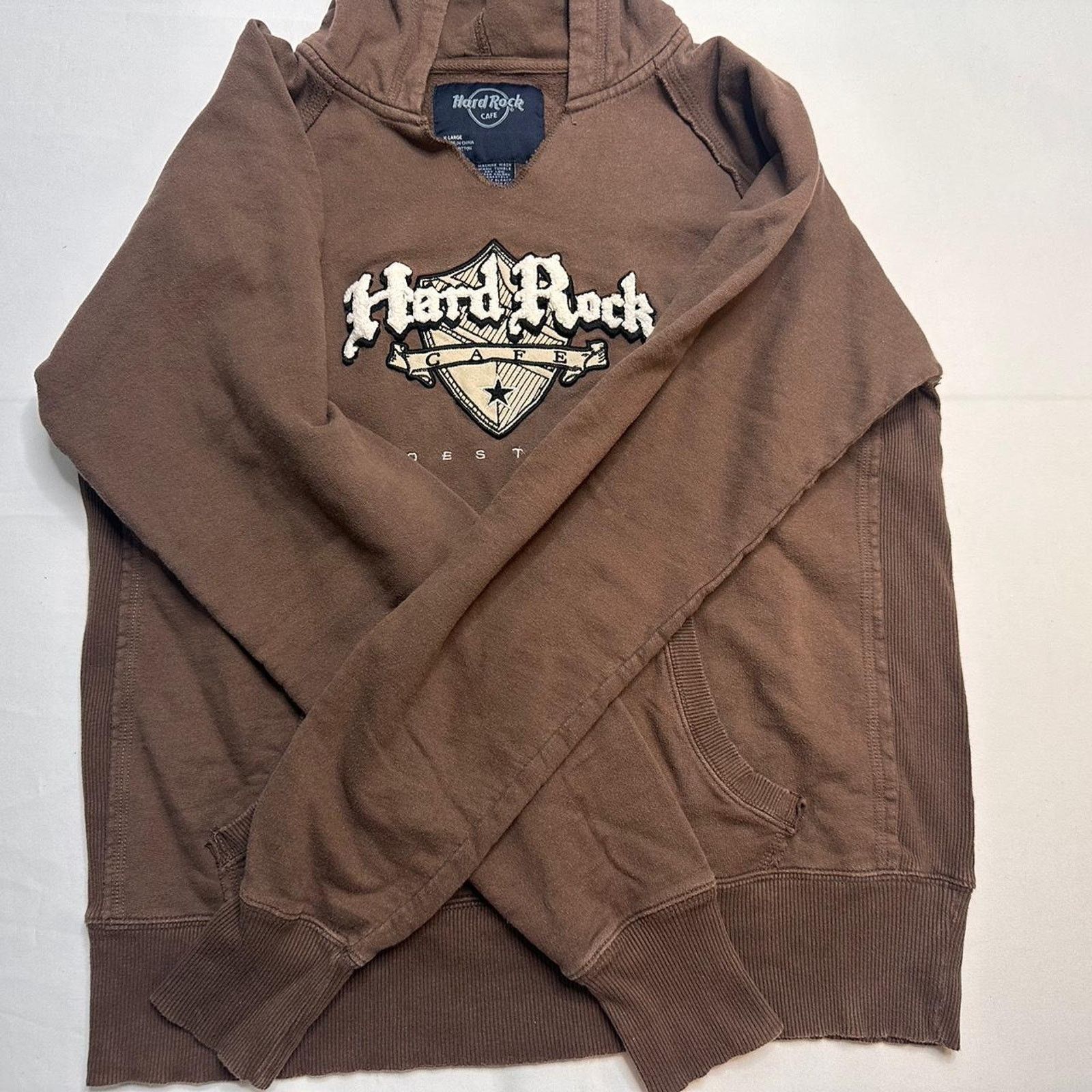Hard Rock Cafe HardRock Unisex Embroidered Patch Vintage Hoodie Size XL Size US XL / EU 56 / 4 - 3 Thumbnail