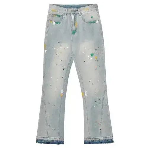Jean paint fade flare skate jeans Size US 32 / EU 48 - 1 Thumbnail