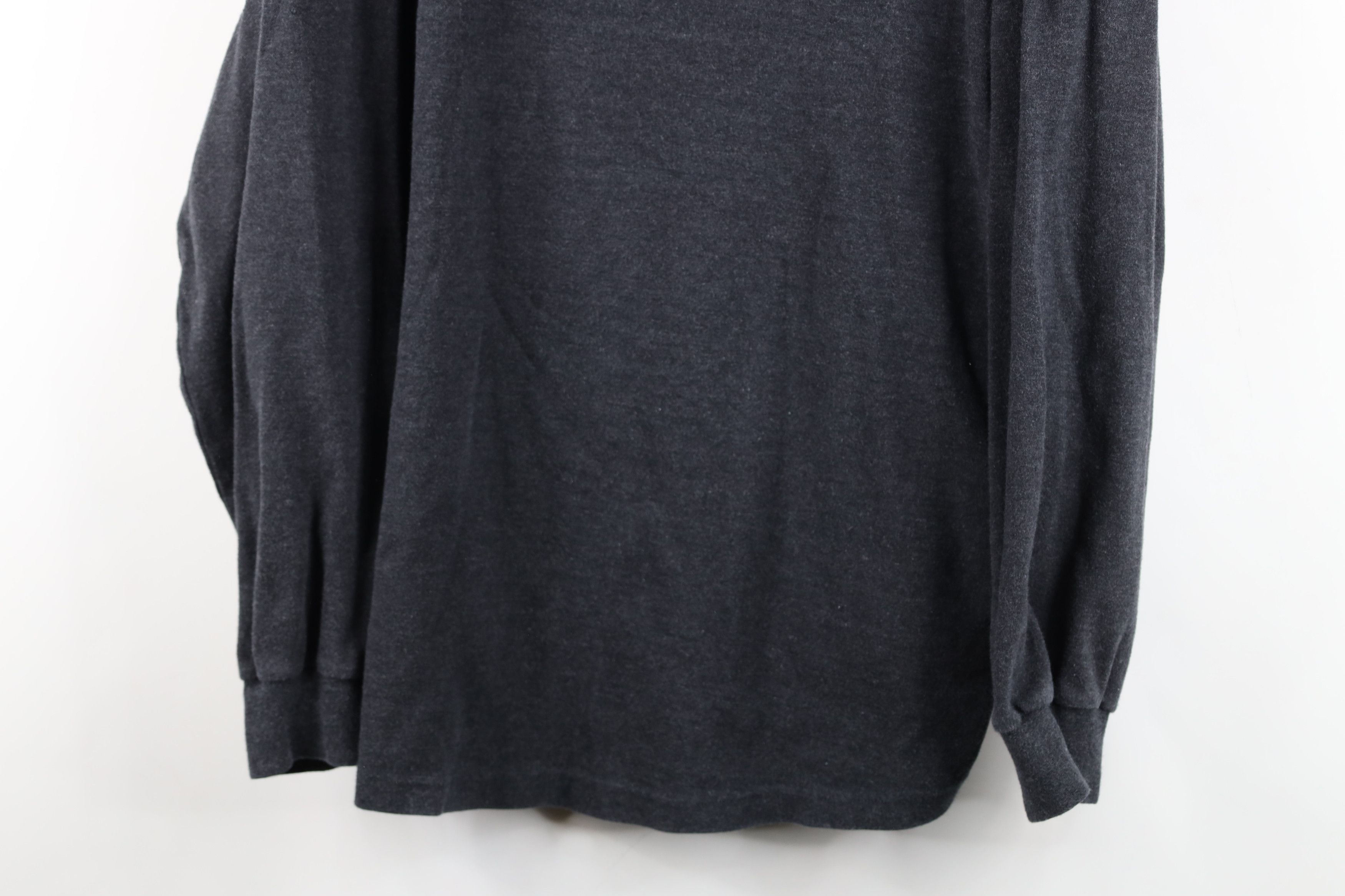 Vintage Vintage 90s Streetwear Mock Neck Long Sleeve T-Shirt Gray Size US L / EU 52-54 / 3 - 3 Thumbnail